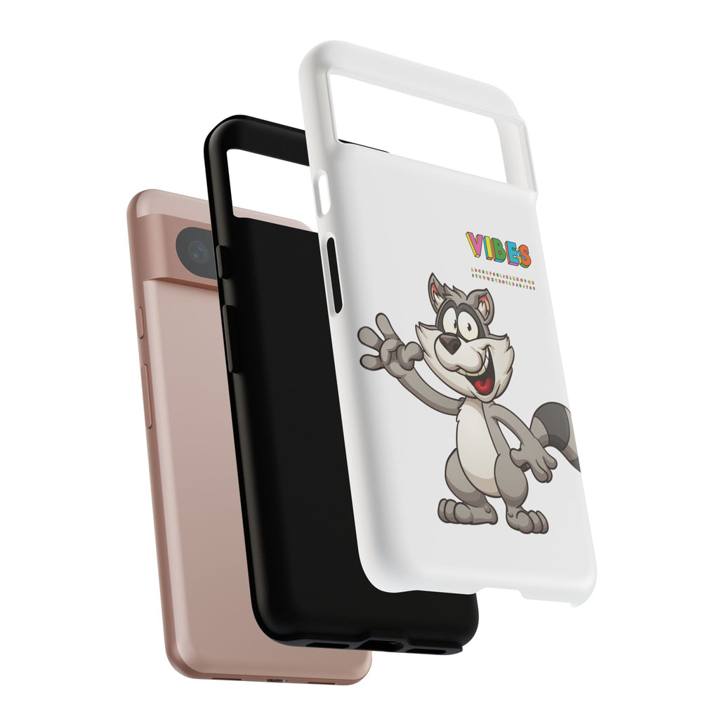Smiling Raccoon VIBES Phone Case | Slim Dual-Layer Protective Case