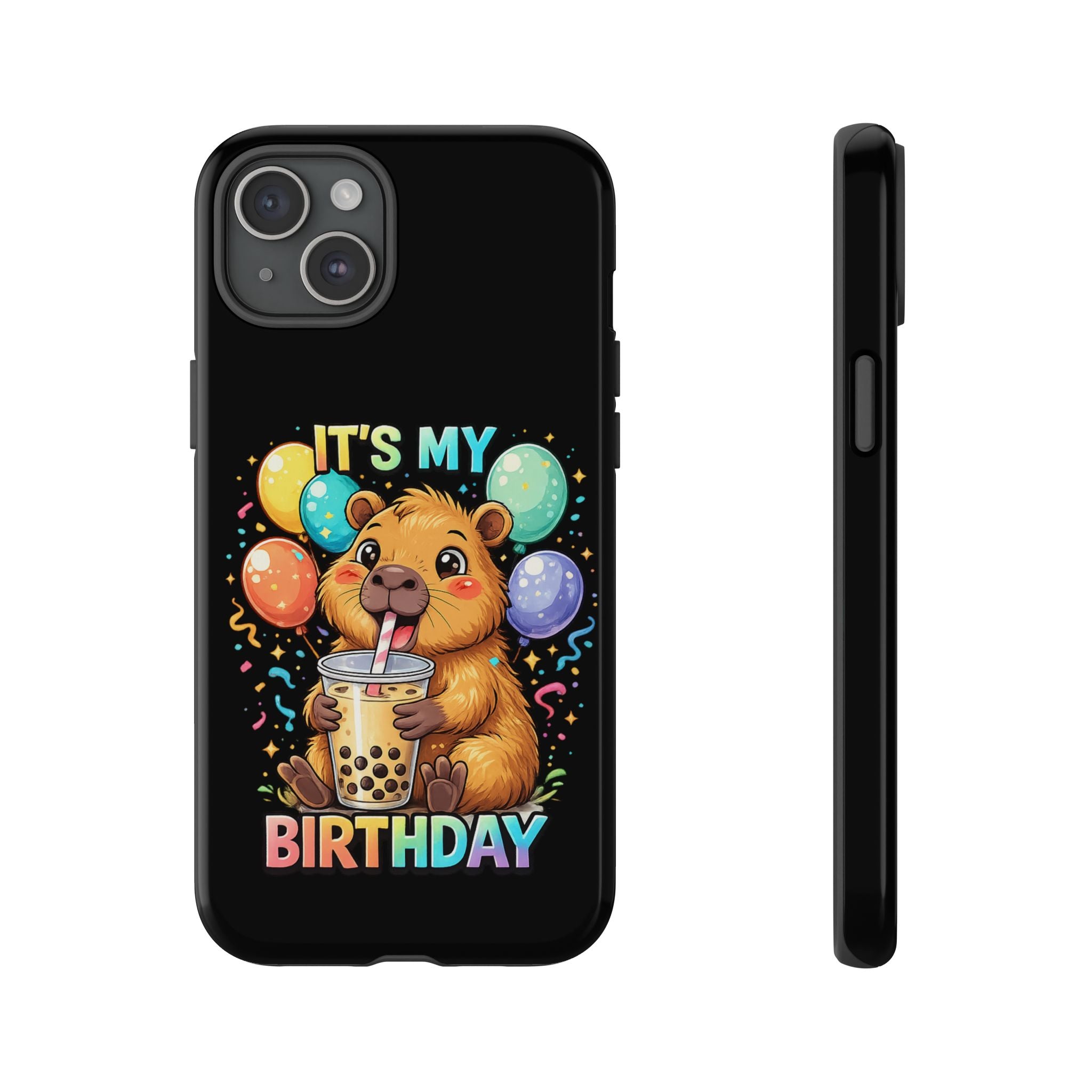It is My Birthday Guinea Pig Bubble Tea Phone Case | Cute Birthday Phone Cover