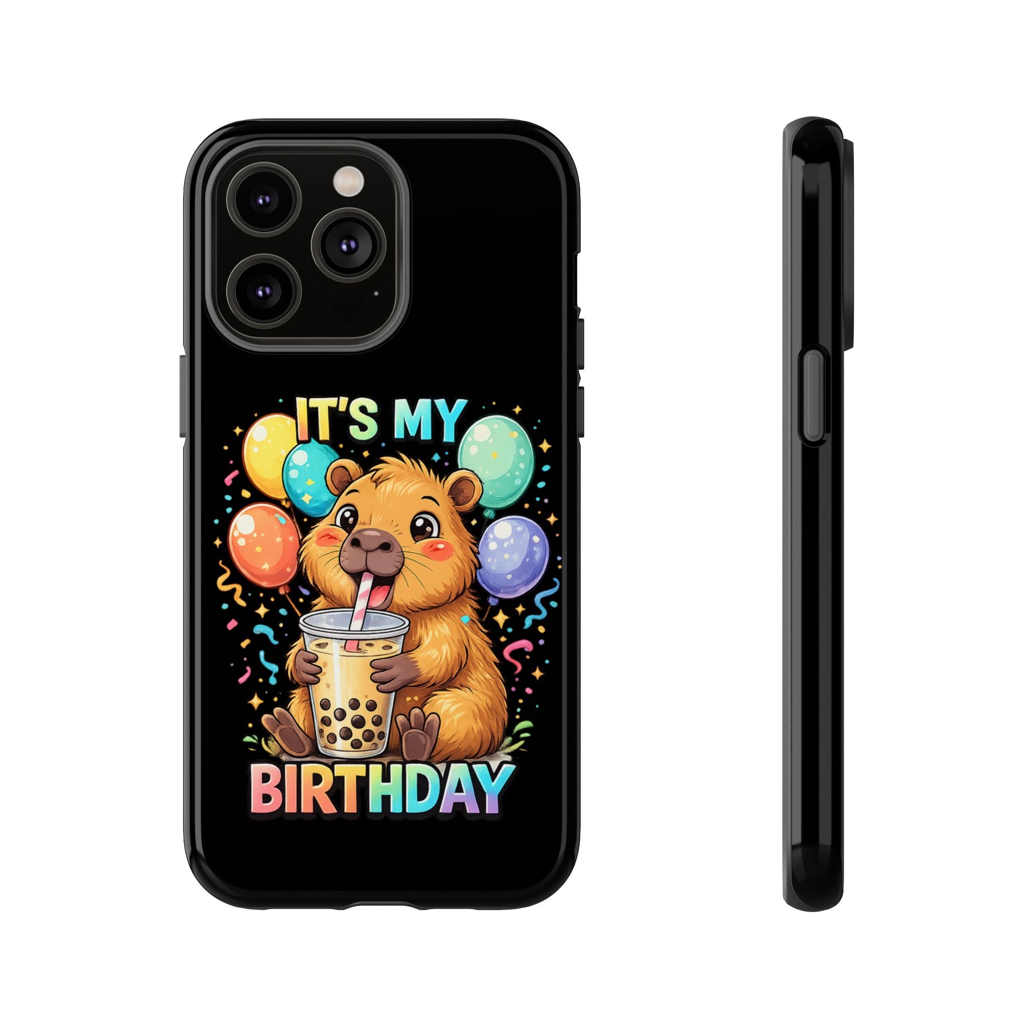 It is My Birthday Guinea Pig Bubble Tea Phone Case | Cute Birthday Phone Cover