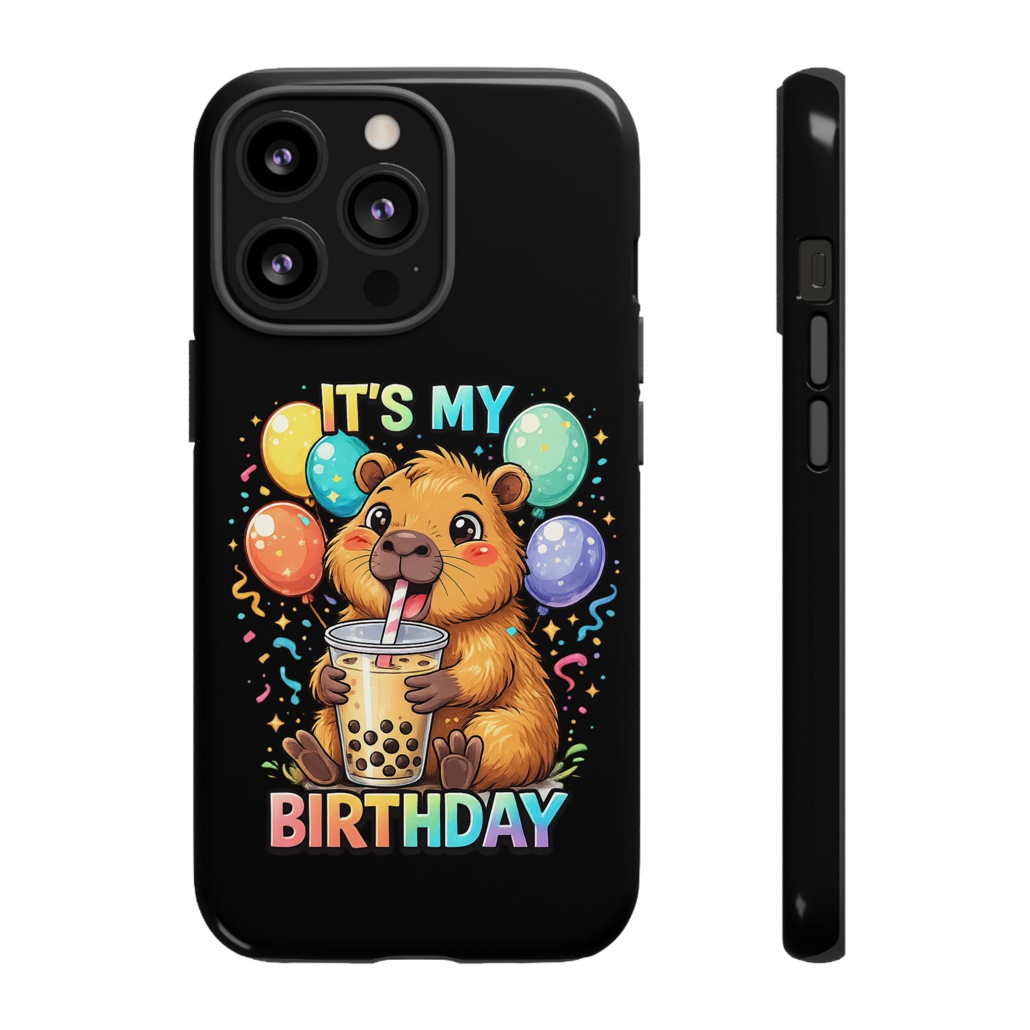 It is My Birthday Guinea Pig Bubble Tea Phone Case | Cute Birthday Phone Cover