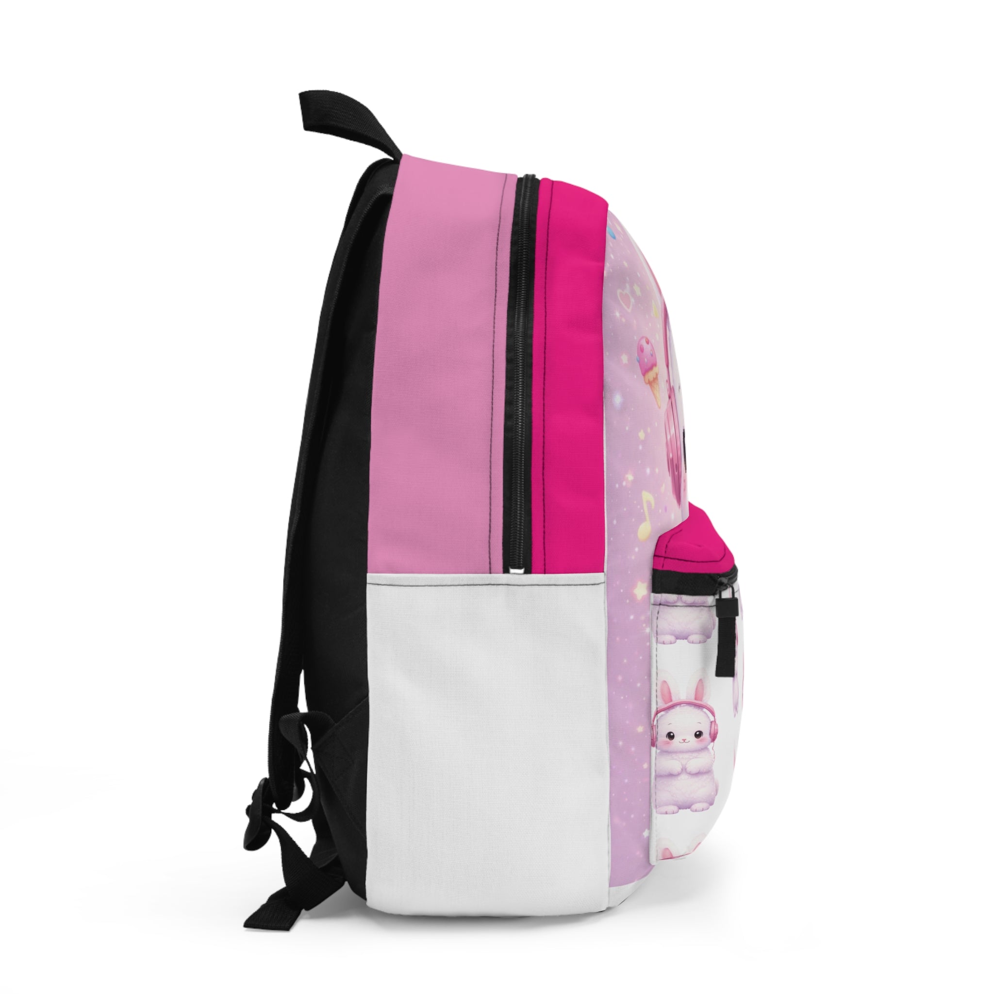 Kawaii Bunny Headphones Backpack, Pink Kids Backpack | School Bag with Laptop Sleeve