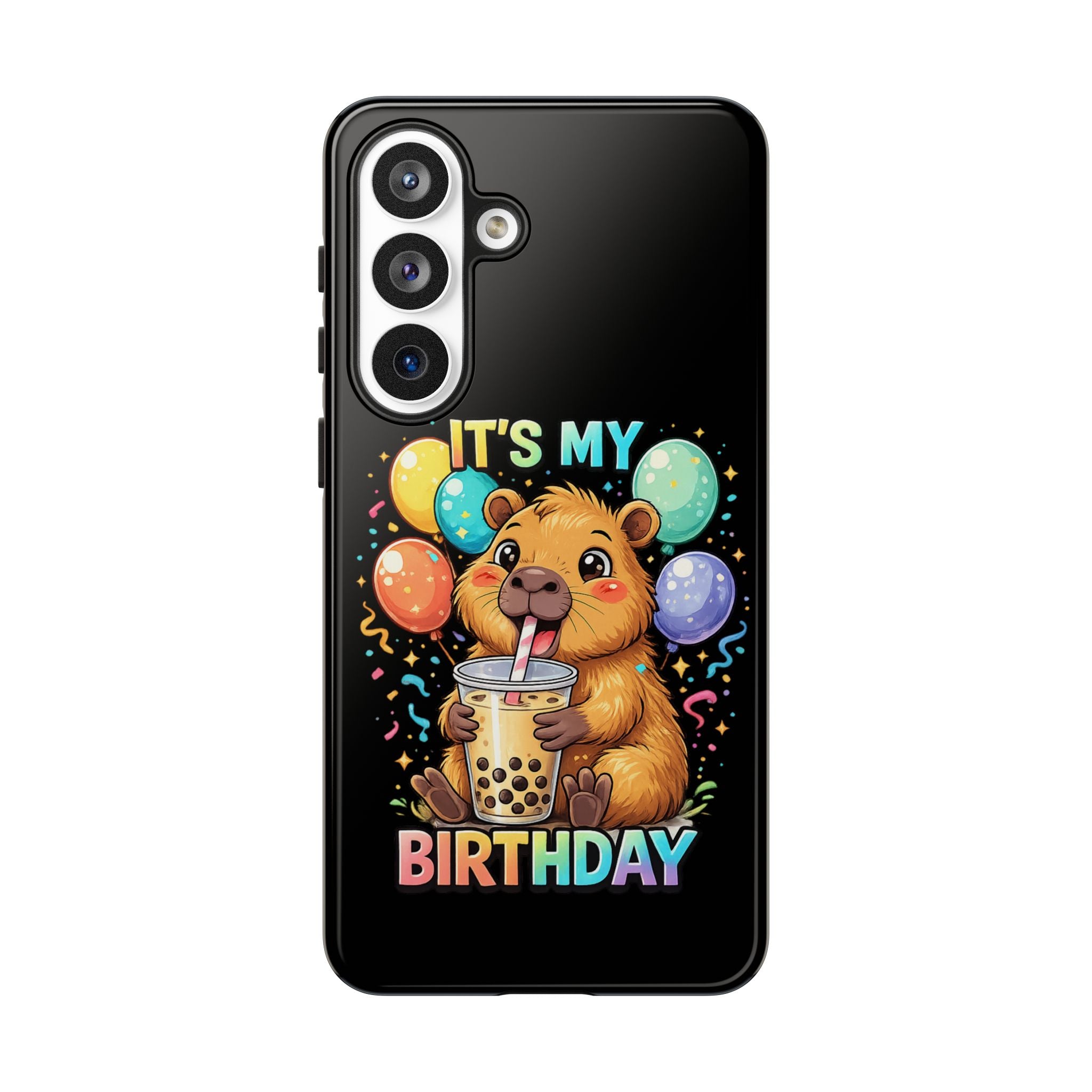 It is My Birthday Guinea Pig Bubble Tea Phone Case | Cute Birthday Phone Cover
