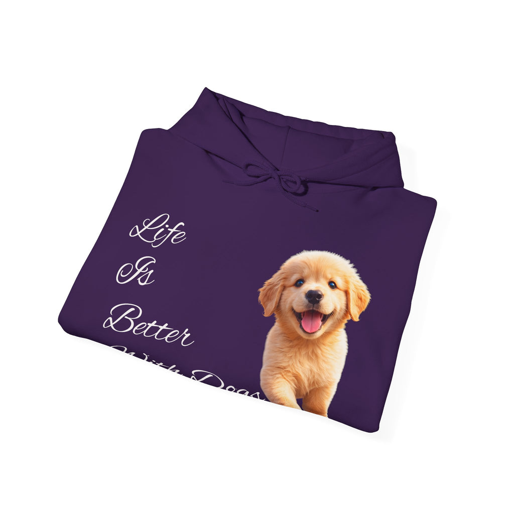Golden Retriever Cozy Hoodie — Puppy Love Script Sweatshirt