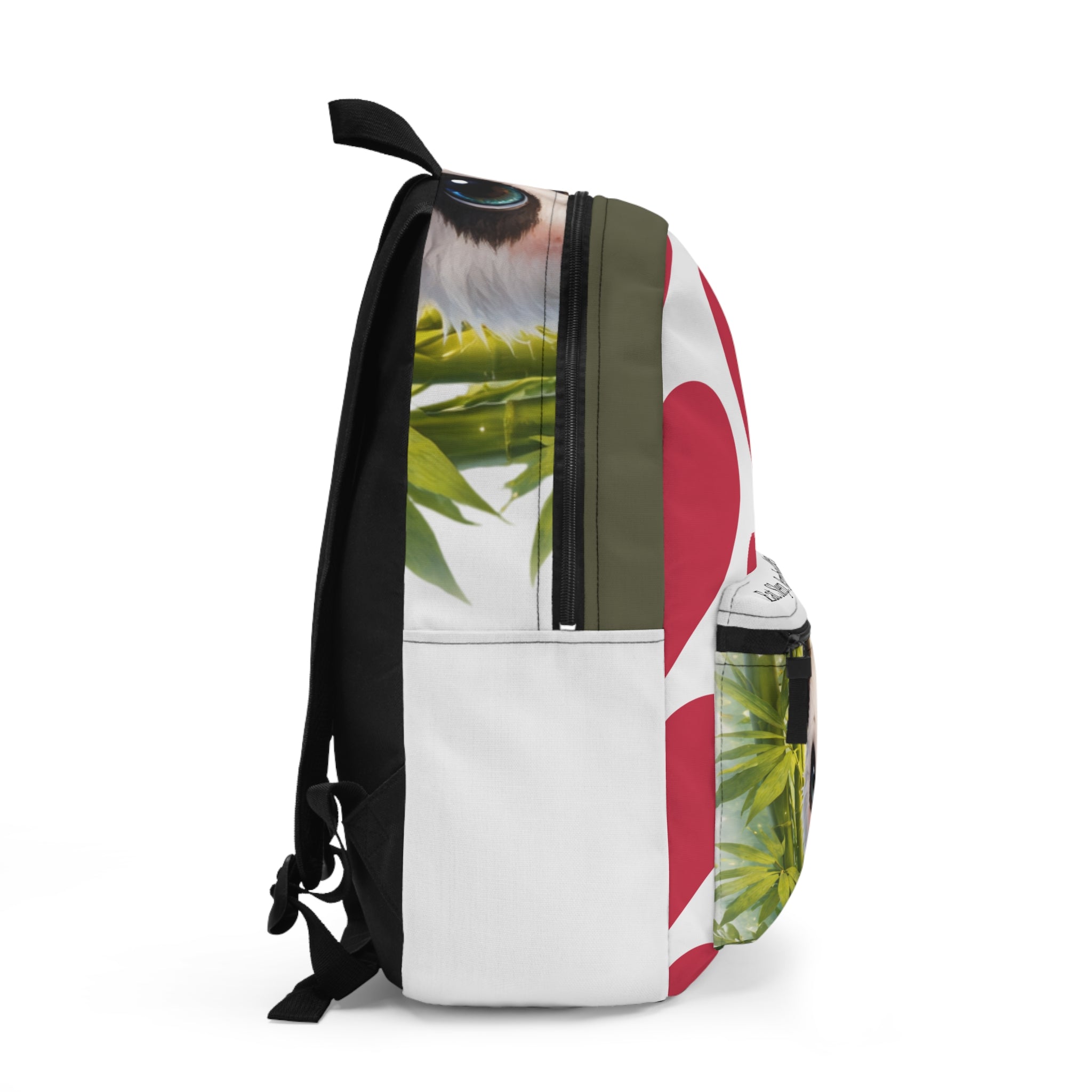 Eat Sleep Bamboo Repeat Panda Backpack | Heart Print Kids Bag