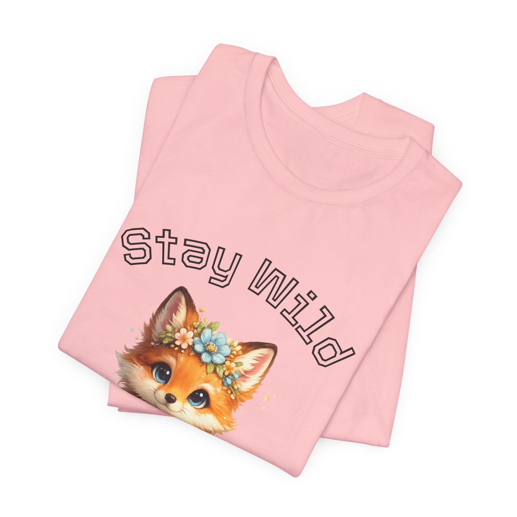 Cute Fox Illustration Stay Wild Stay Clever Tee | Cute Animal T-Shirt