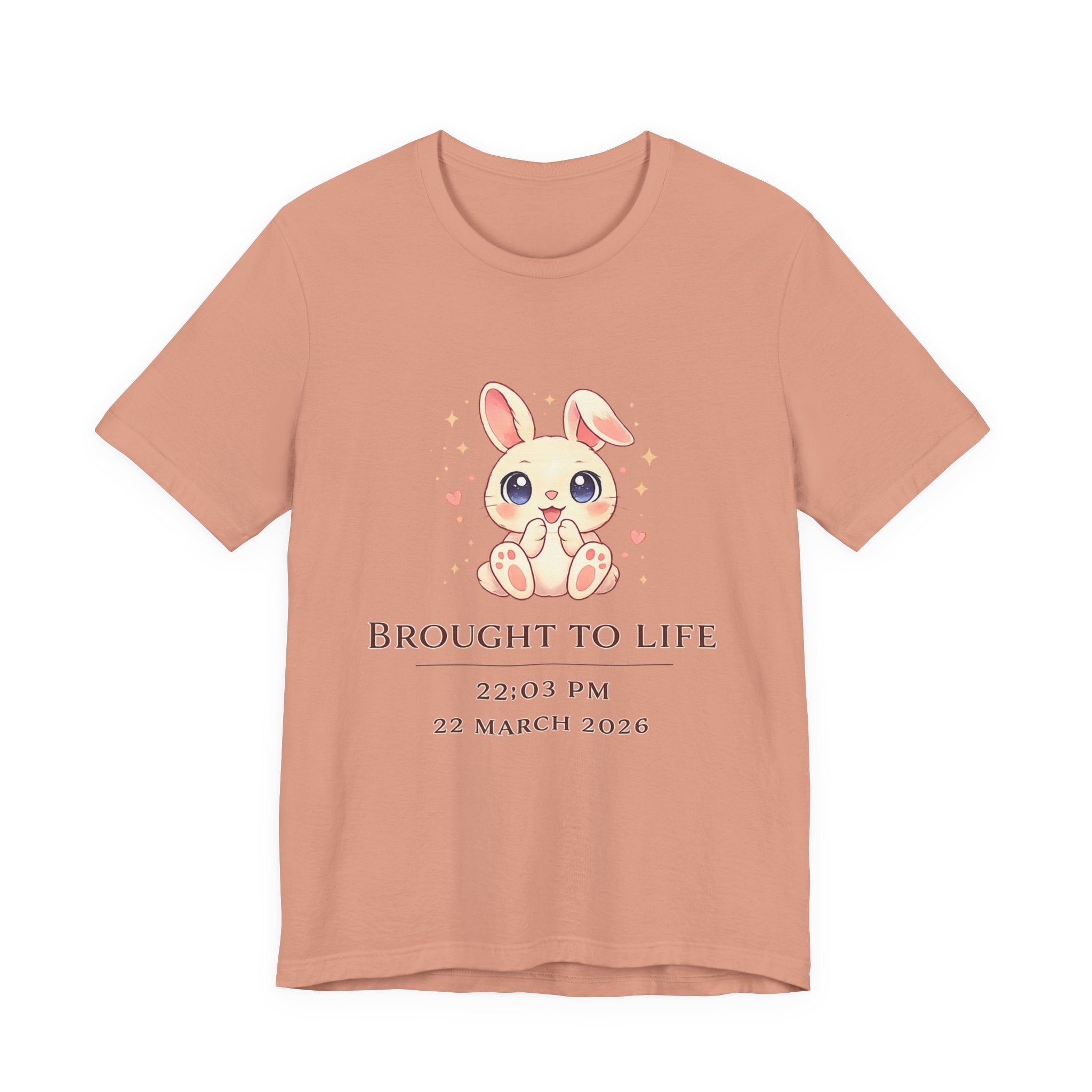 Cute Baby Bunny 'Brought to Life' Tee | Personalized Name & Birthdate