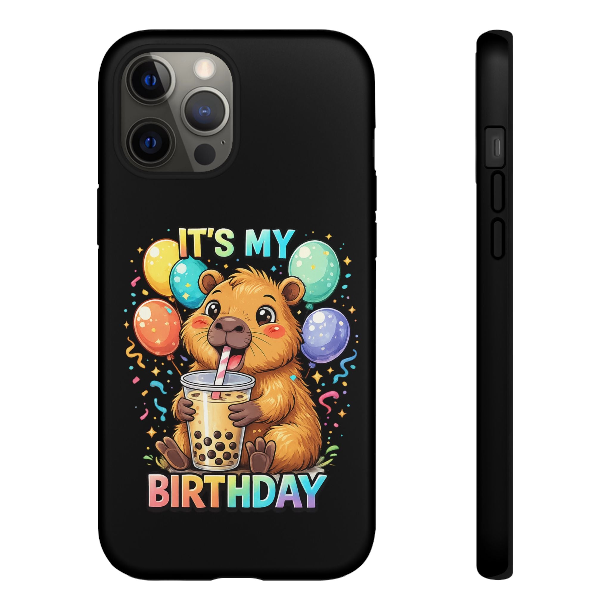 It is My Birthday Guinea Pig Bubble Tea Phone Case | Cute Birthday Phone Cover