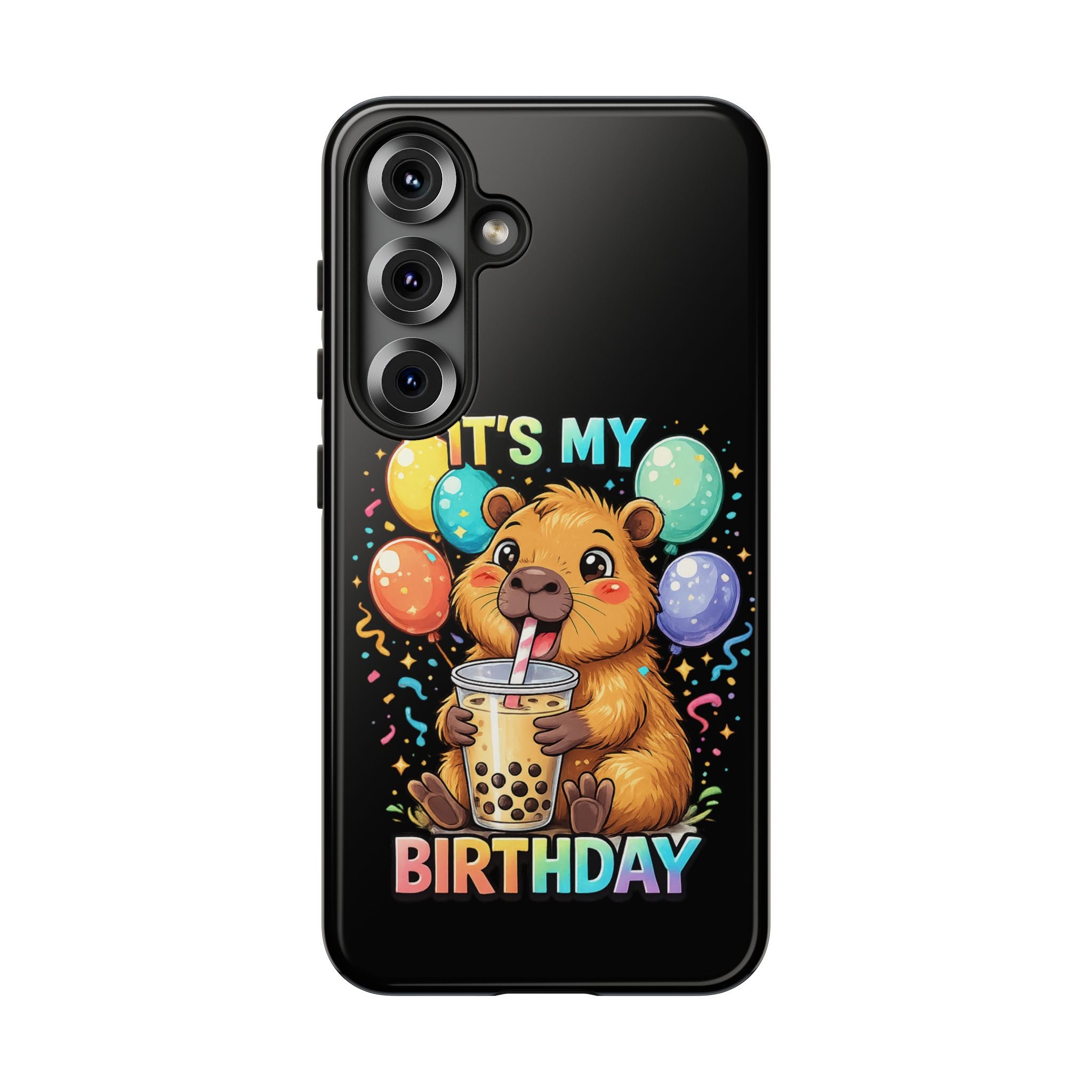 It is My Birthday Guinea Pig Bubble Tea Phone Case | Cute Birthday Phone Cover