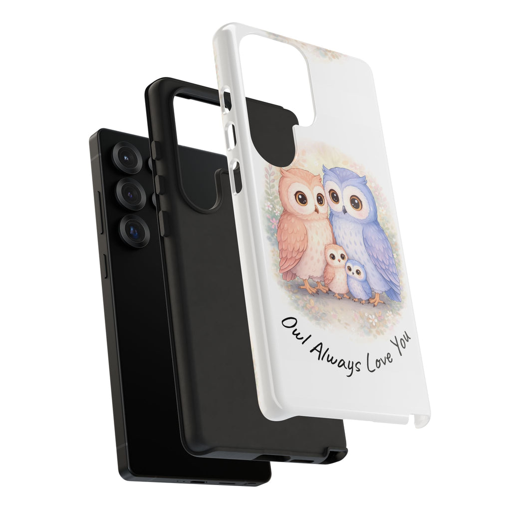 Owl Always Love You watercolor owl family Phone Case | Slim Dual-Layer Protective Case