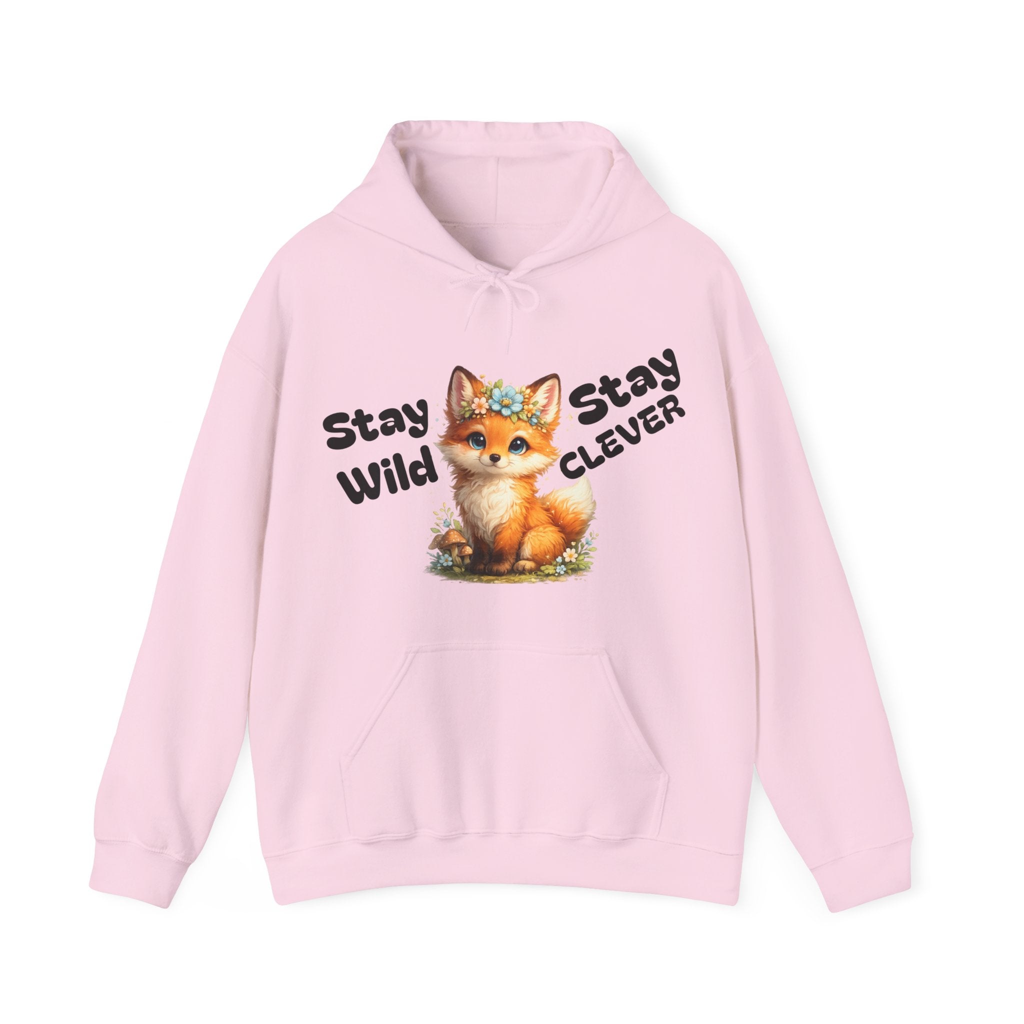Stay Wild Stay Clever Fox Hoodie | Cute Fox Illustration, Nature Vibes