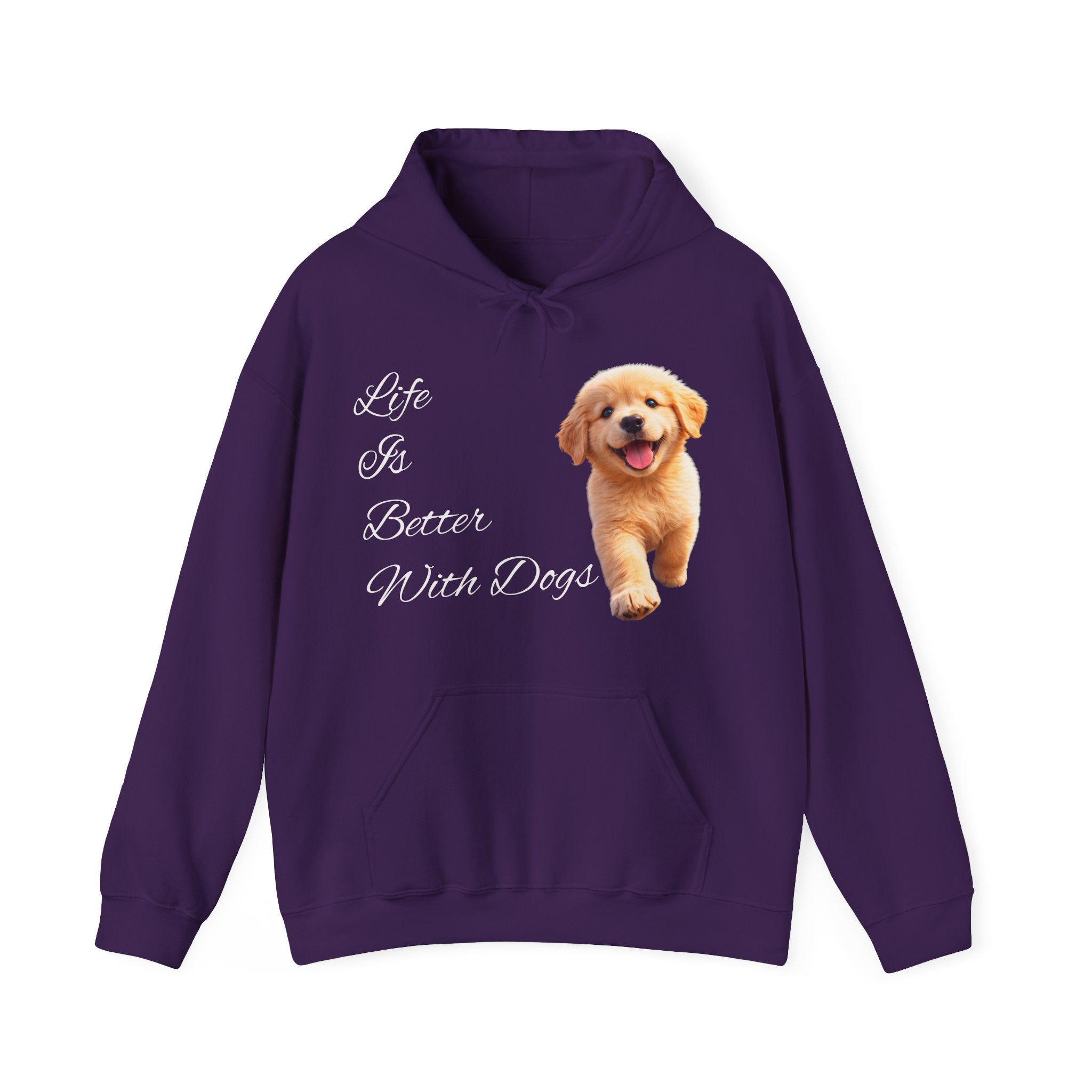 Golden Retriever Cozy Hoodie — Puppy Love Script Sweatshirt
