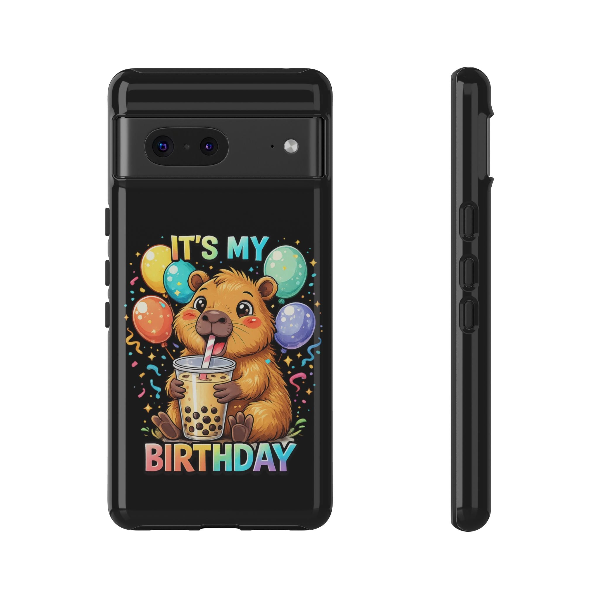 It is My Birthday Guinea Pig Bubble Tea Phone Case | Cute Birthday Phone Cover