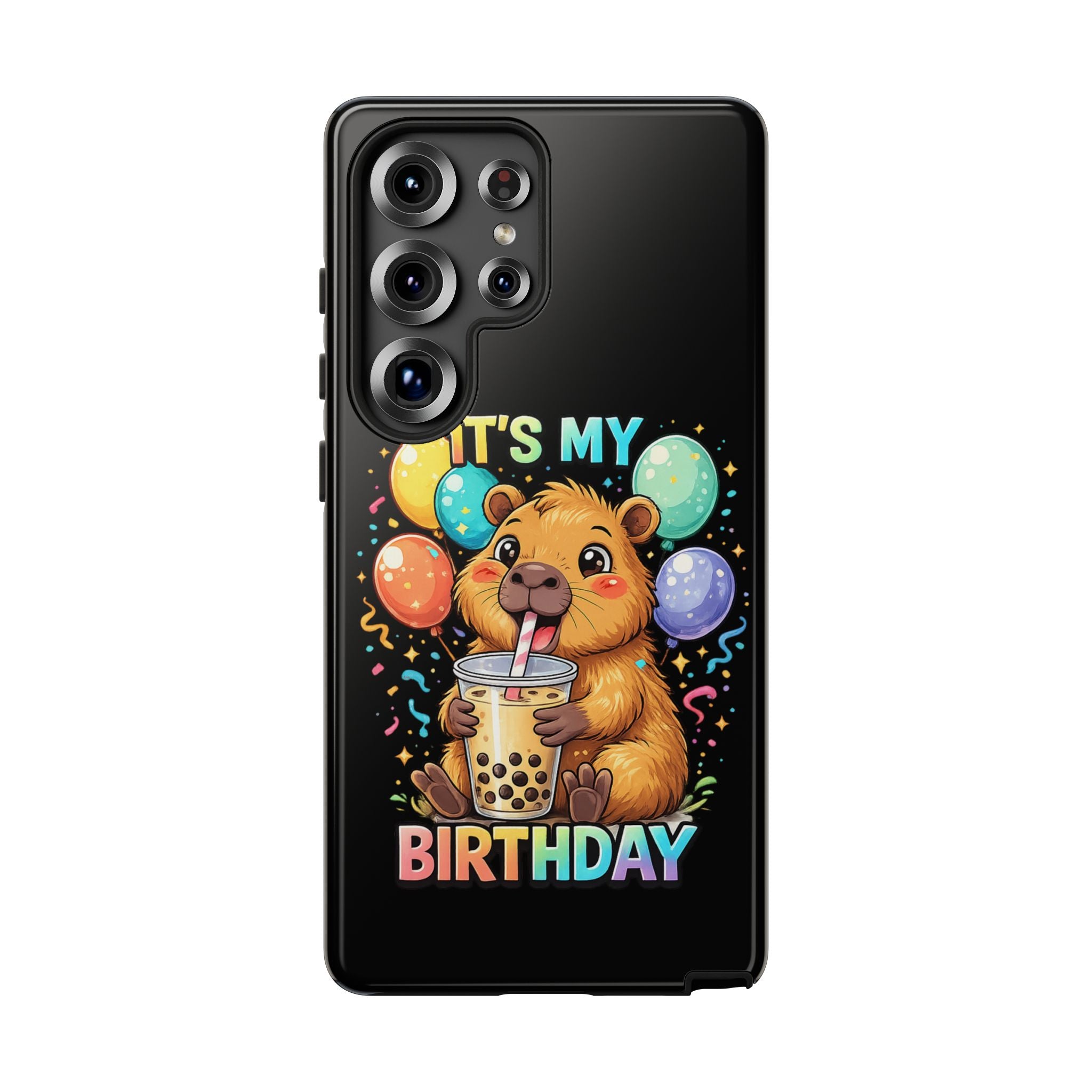 It is My Birthday Guinea Pig Bubble Tea Phone Case | Cute Birthday Phone Cover