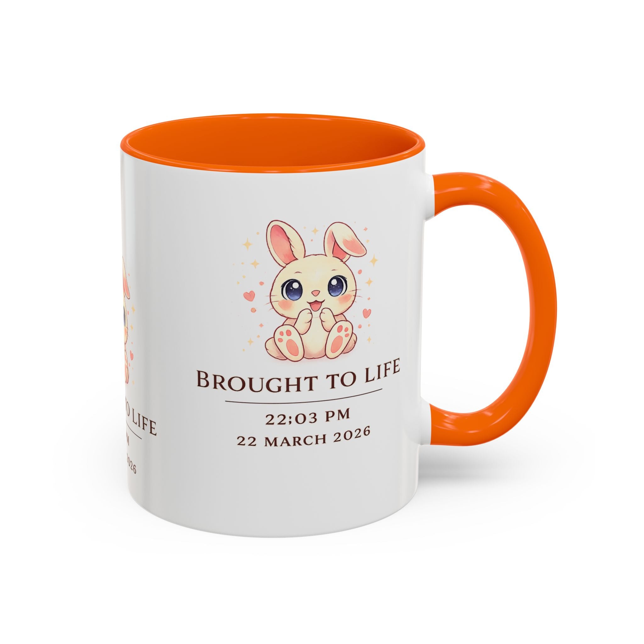 Pastel Bunny 'Brought to Life' Mug 11oz 15oz | Personalized Birth Details