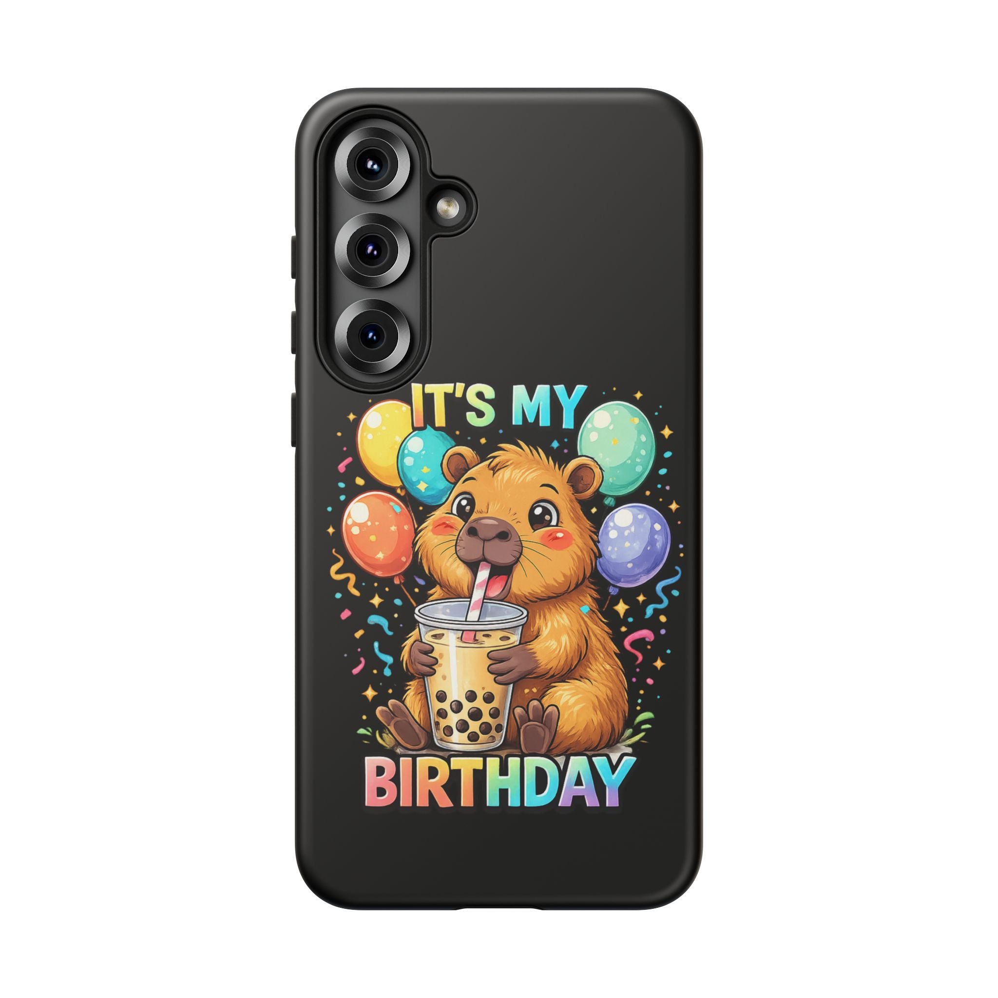 It is My Birthday Guinea Pig Bubble Tea Phone Case | Cute Birthday Phone Cover