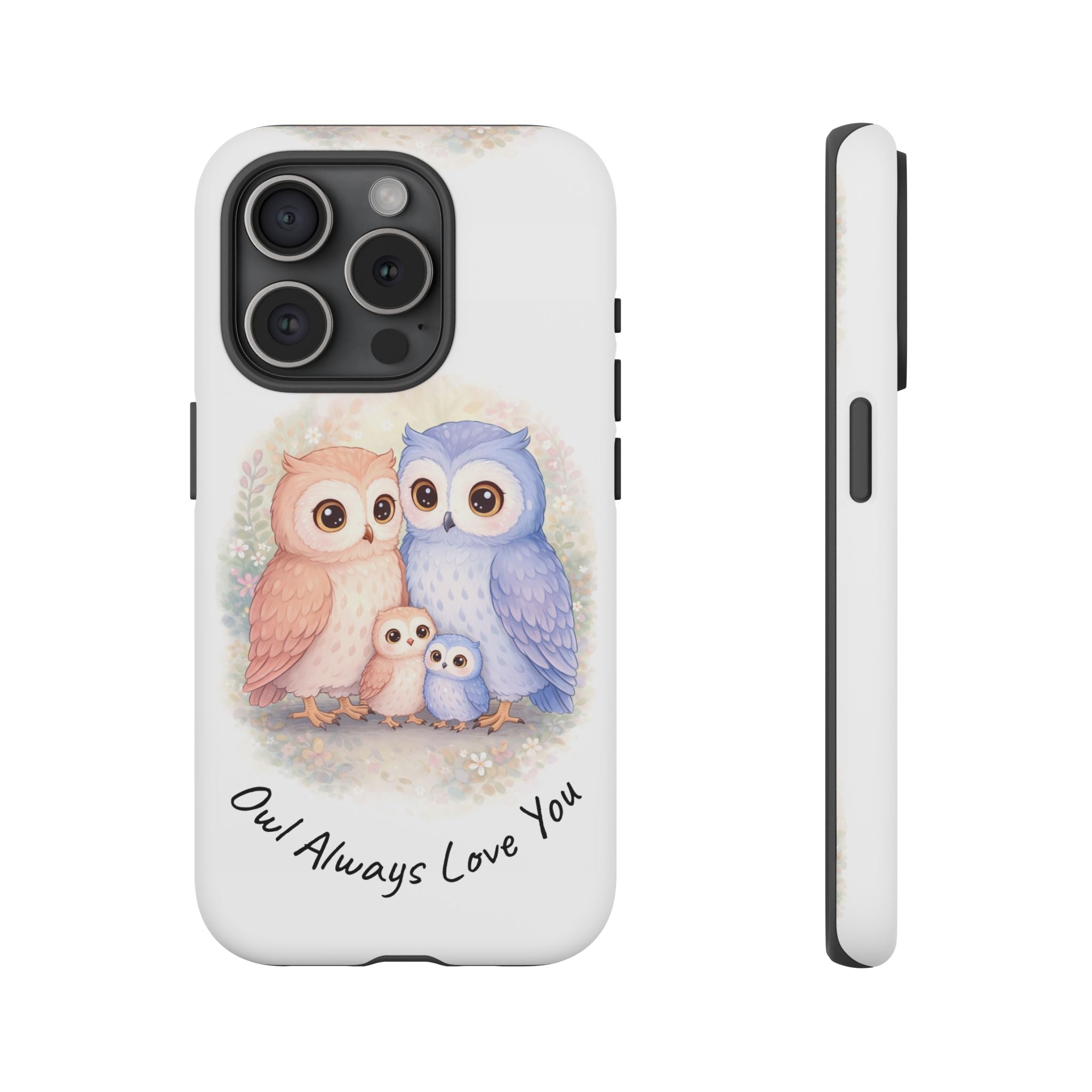 Owl Always Love You watercolor owl family Phone Case | Slim Dual-Layer Protective Case