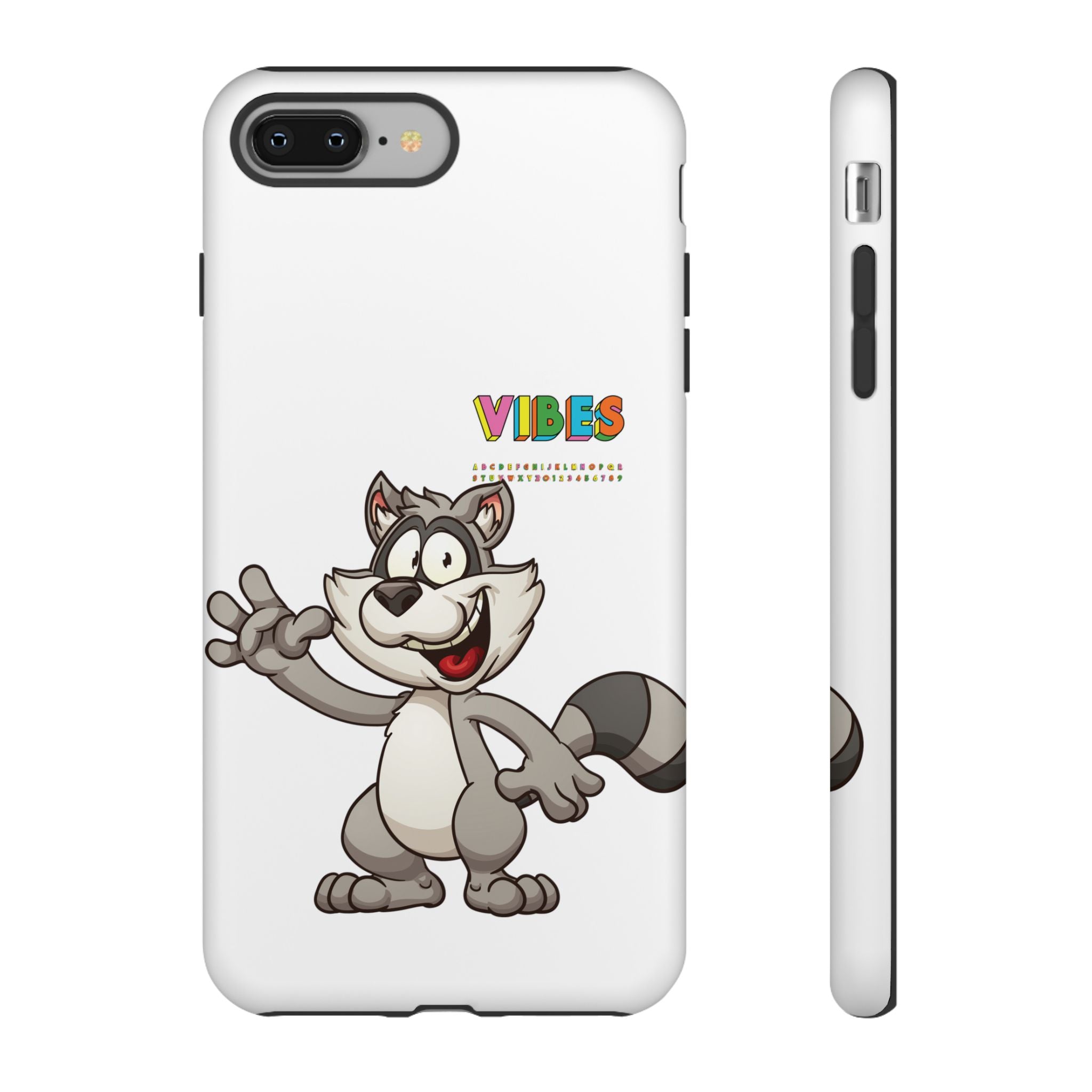 Smiling Raccoon VIBES Phone Case | Slim Dual-Layer Protective Case