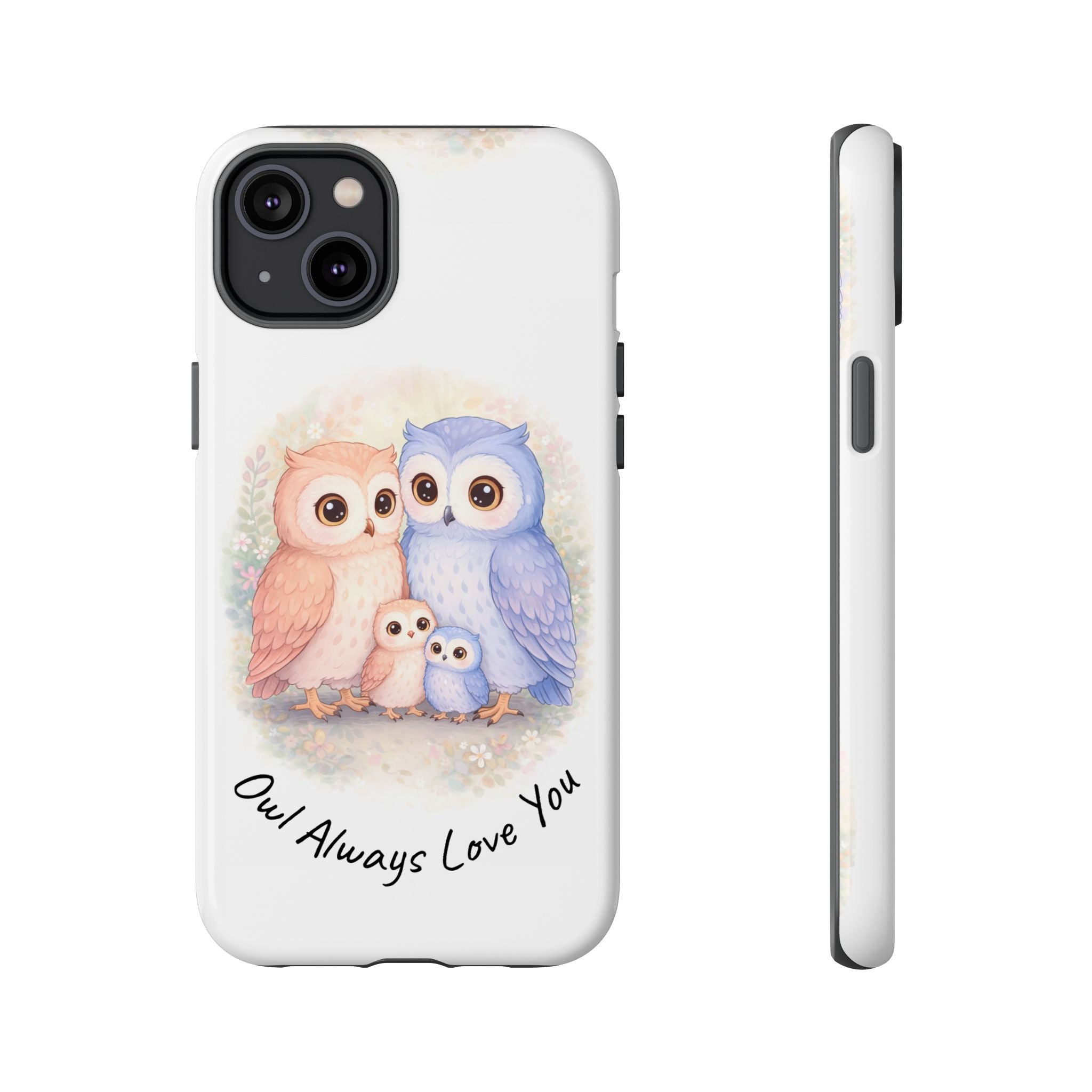 Owl Always Love You watercolor owl family Phone Case | Slim Dual-Layer Protective Case