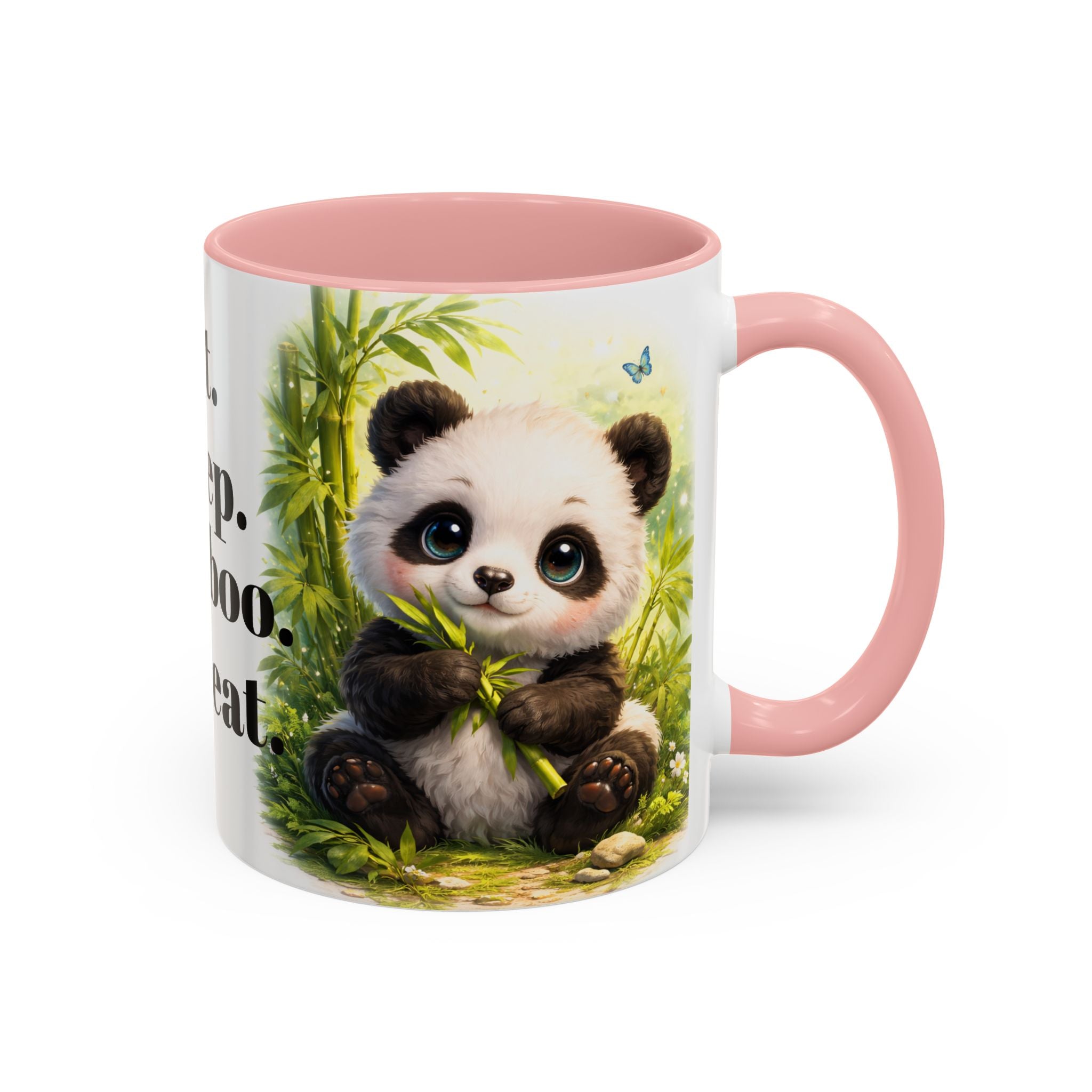 Eat. Sleep. Bamboo. Repeat. Mug | Panda Bamboo Coffee Mug