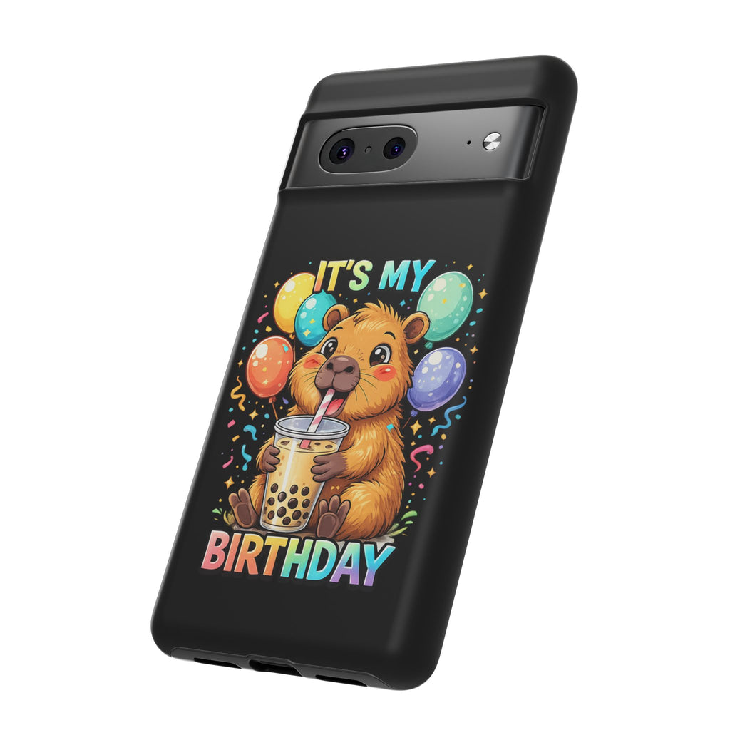 It is My Birthday Guinea Pig Bubble Tea Phone Case | Cute Birthday Phone Cover