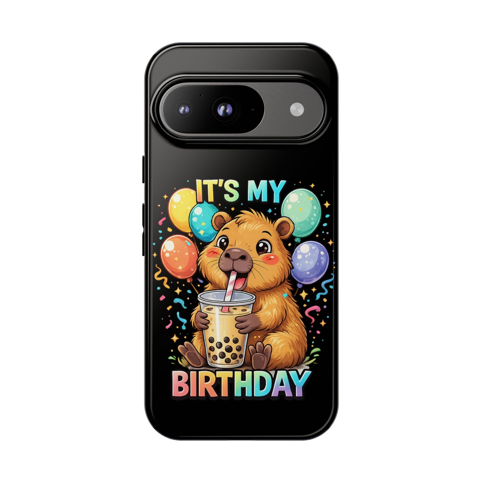 It is My Birthday Guinea Pig Bubble Tea Phone Case | Cute Birthday Phone Cover