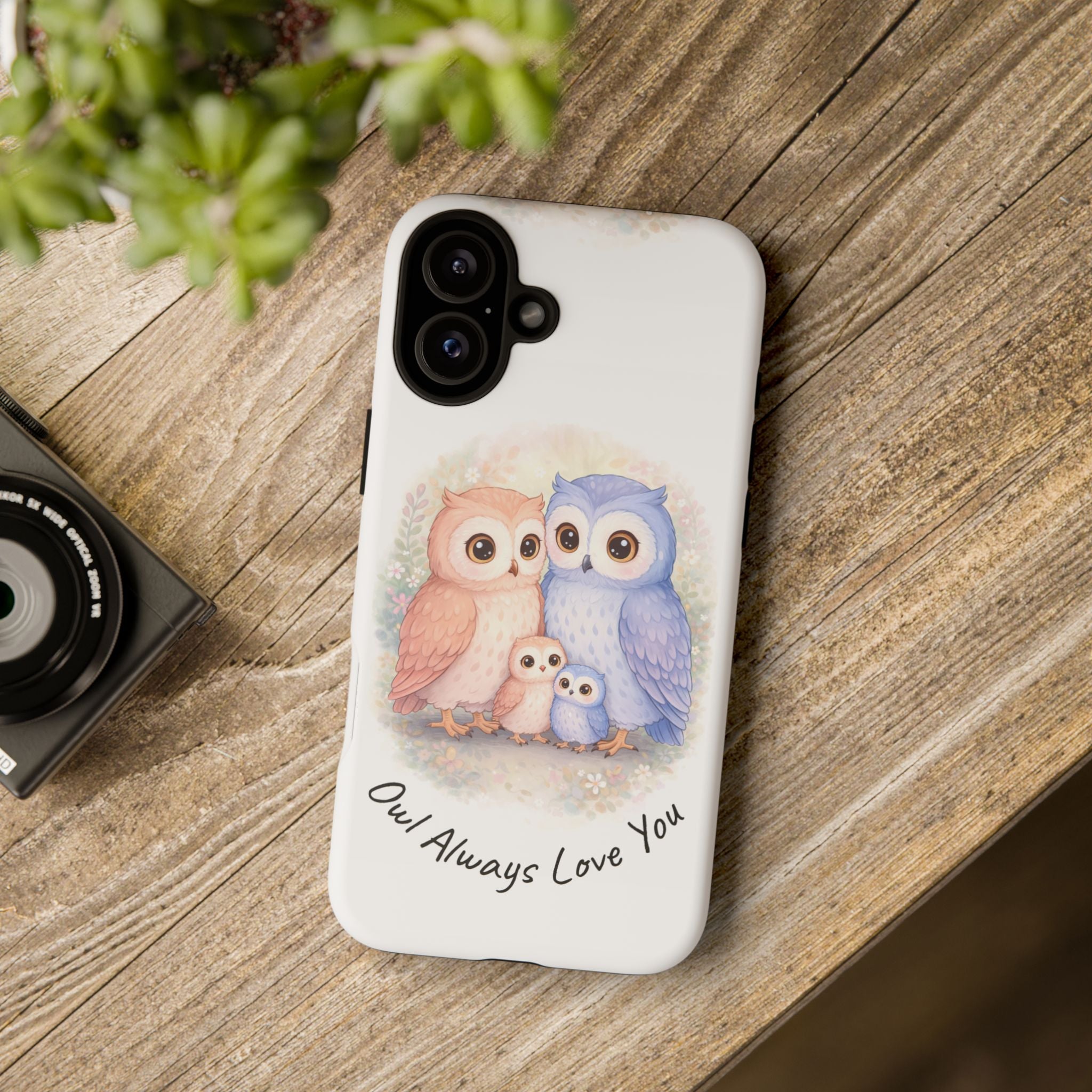 Owl Always Love You watercolor owl family Phone Case | Slim Dual-Layer Protective Case