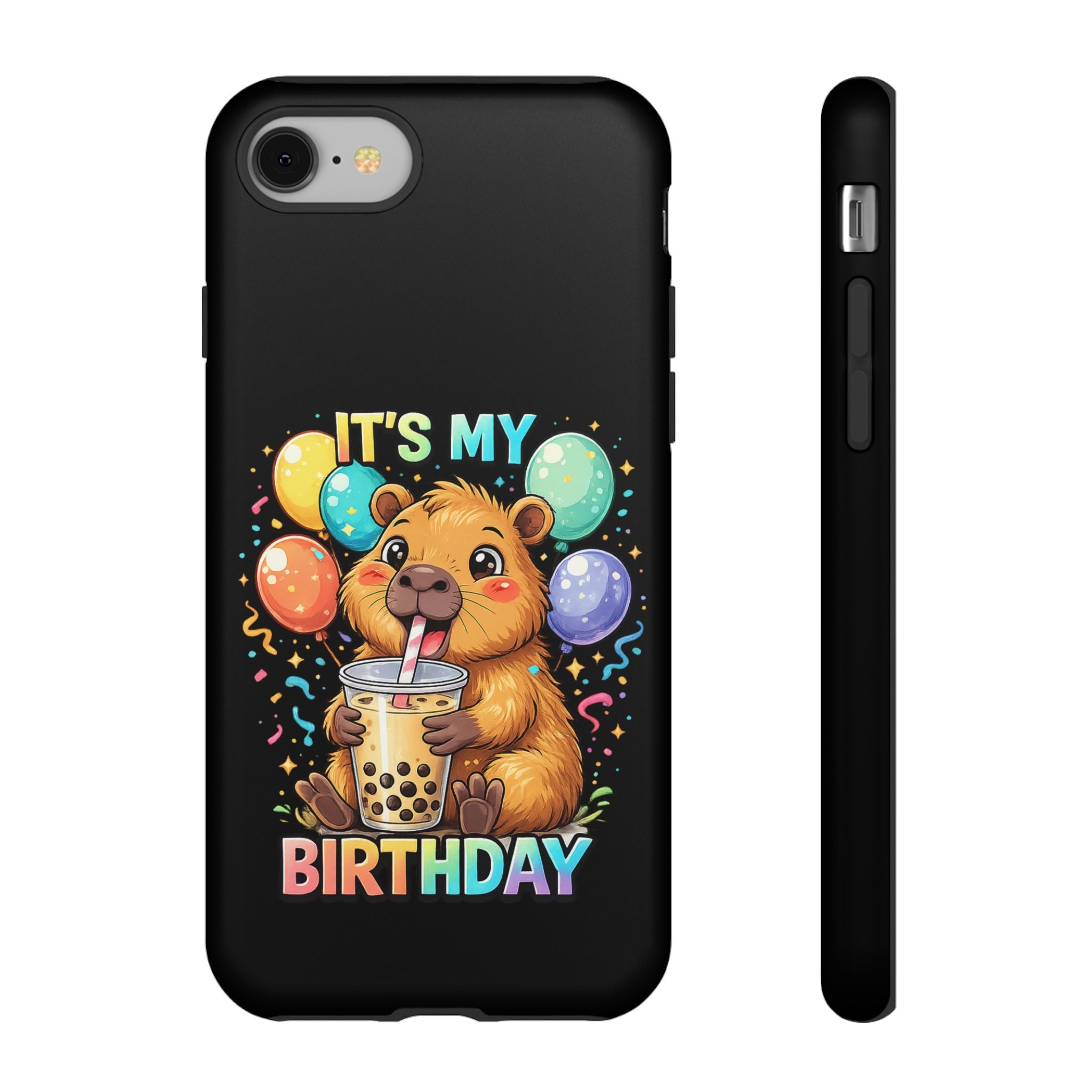 It is My Birthday Guinea Pig Bubble Tea Phone Case | Cute Birthday Phone Cover