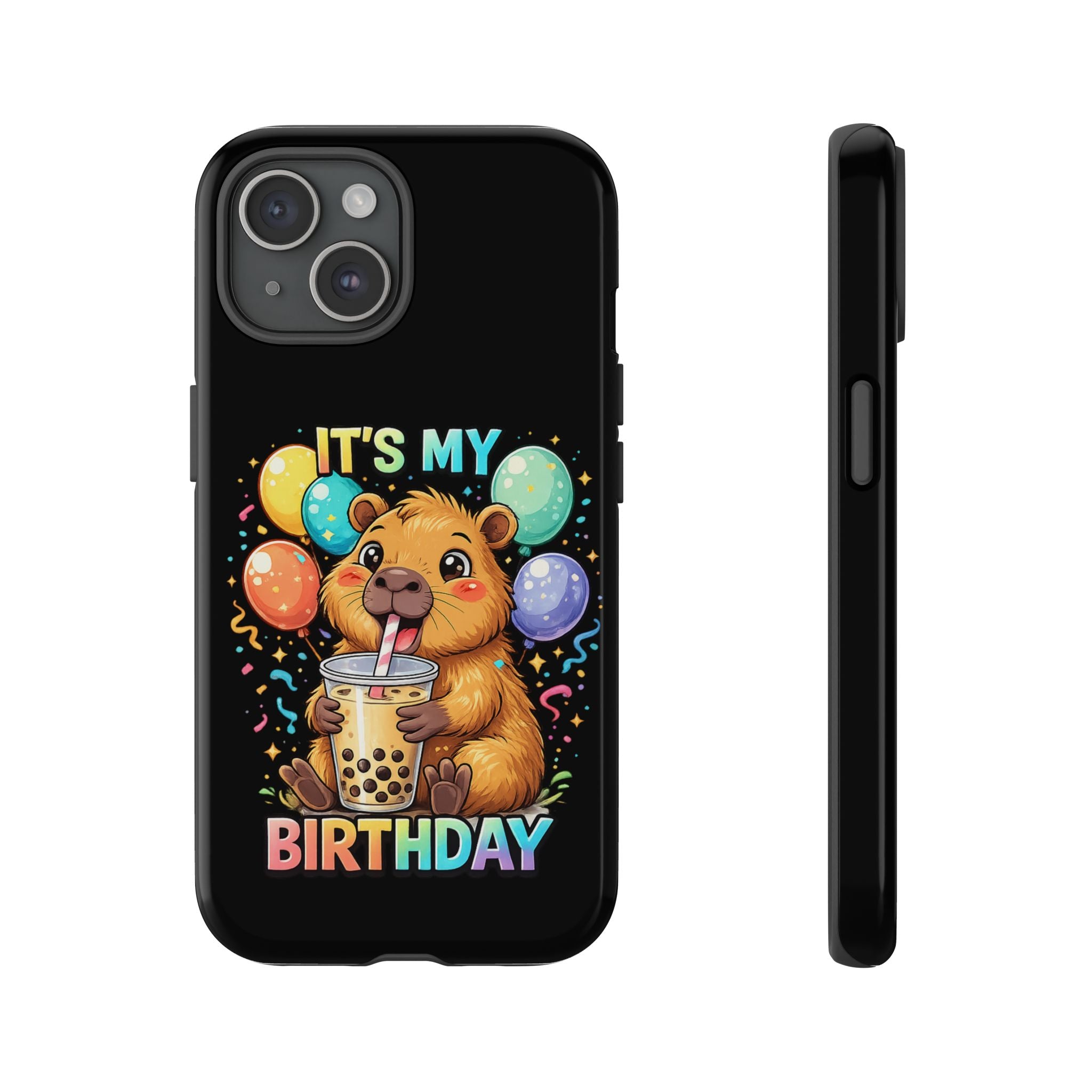 It is My Birthday Guinea Pig Bubble Tea Phone Case | Cute Birthday Phone Cover
