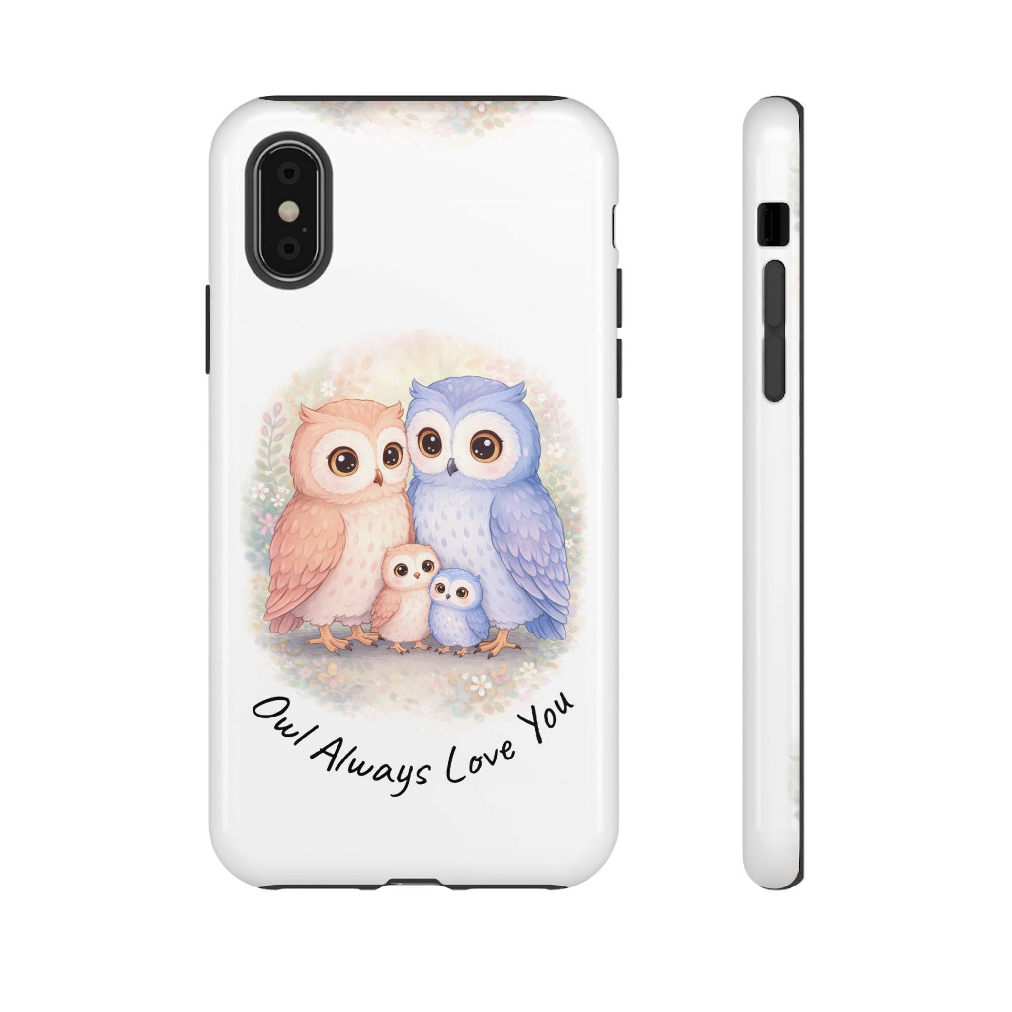 Owl Always Love You watercolor owl family Phone Case | Slim Dual-Layer Protective Case