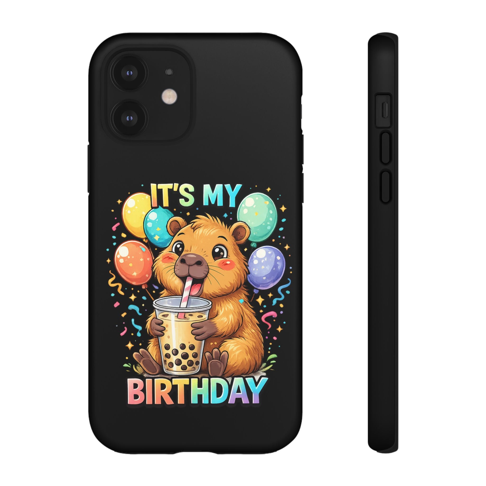 It is My Birthday Guinea Pig Bubble Tea Phone Case | Cute Birthday Phone Cover