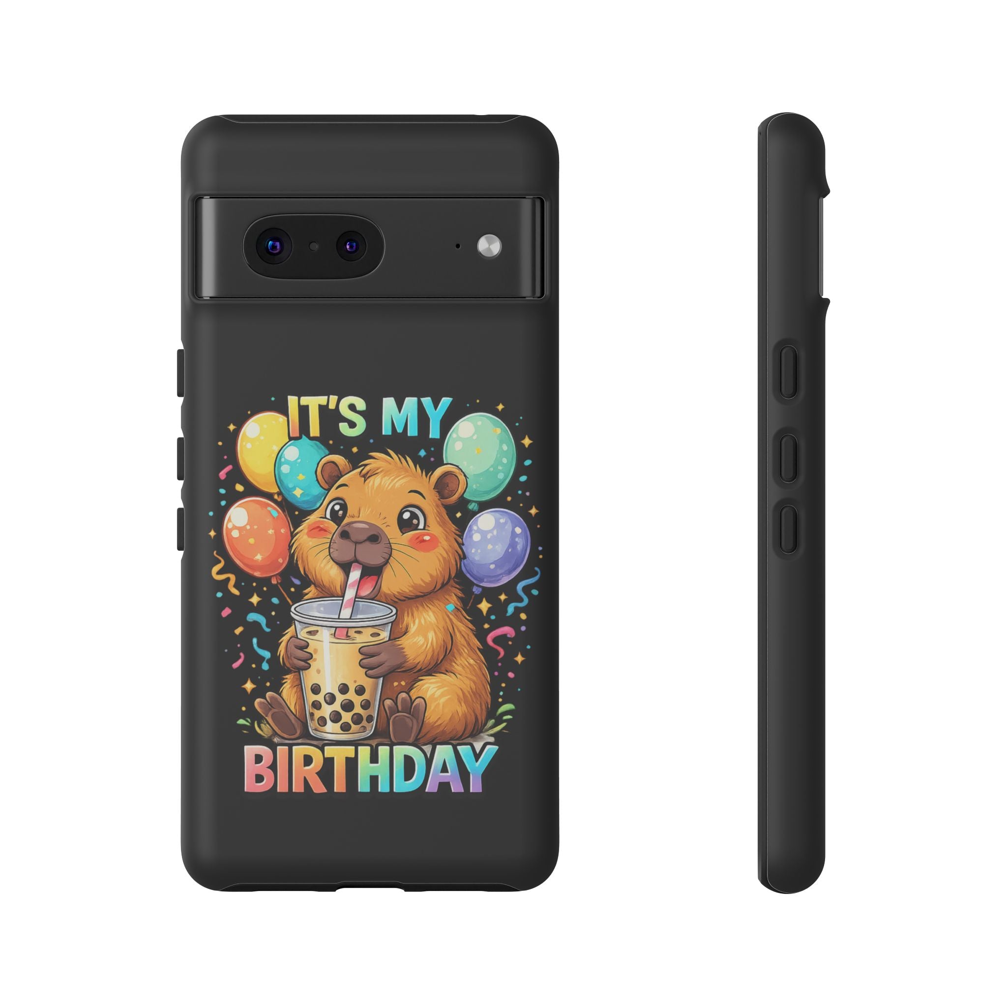 It is My Birthday Guinea Pig Bubble Tea Phone Case | Cute Birthday Phone Cover