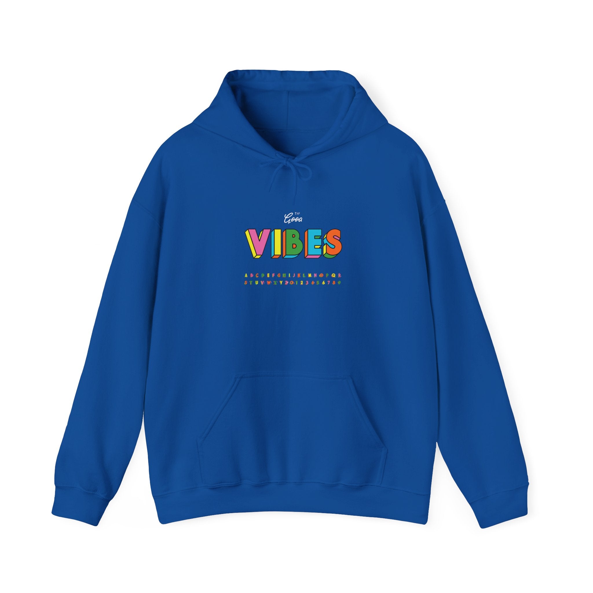 VIBES Graphic with Cartoon Raccoon Hoodie | Retro Cozy Sweatshirt