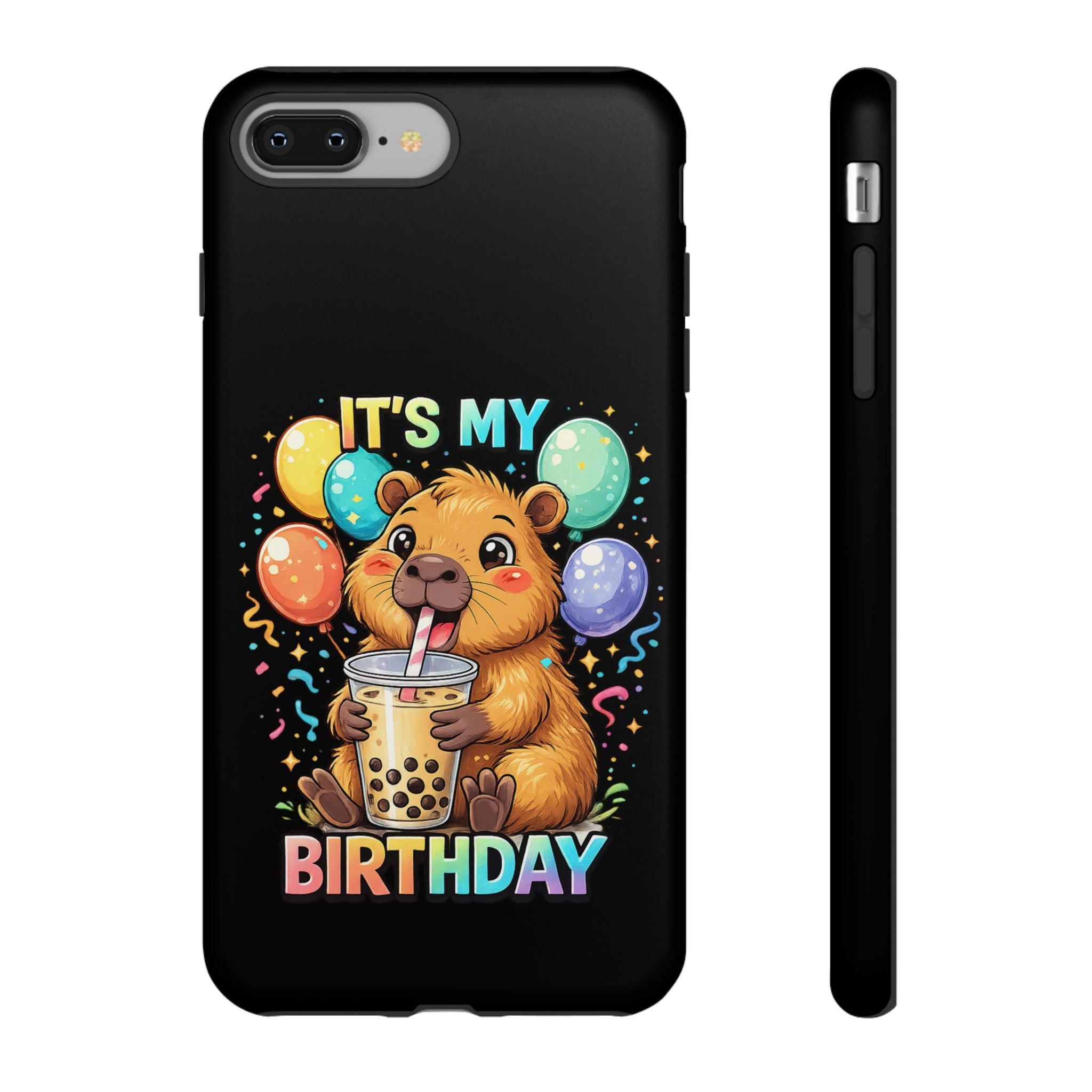 It is My Birthday Guinea Pig Bubble Tea Phone Case | Cute Birthday Phone Cover