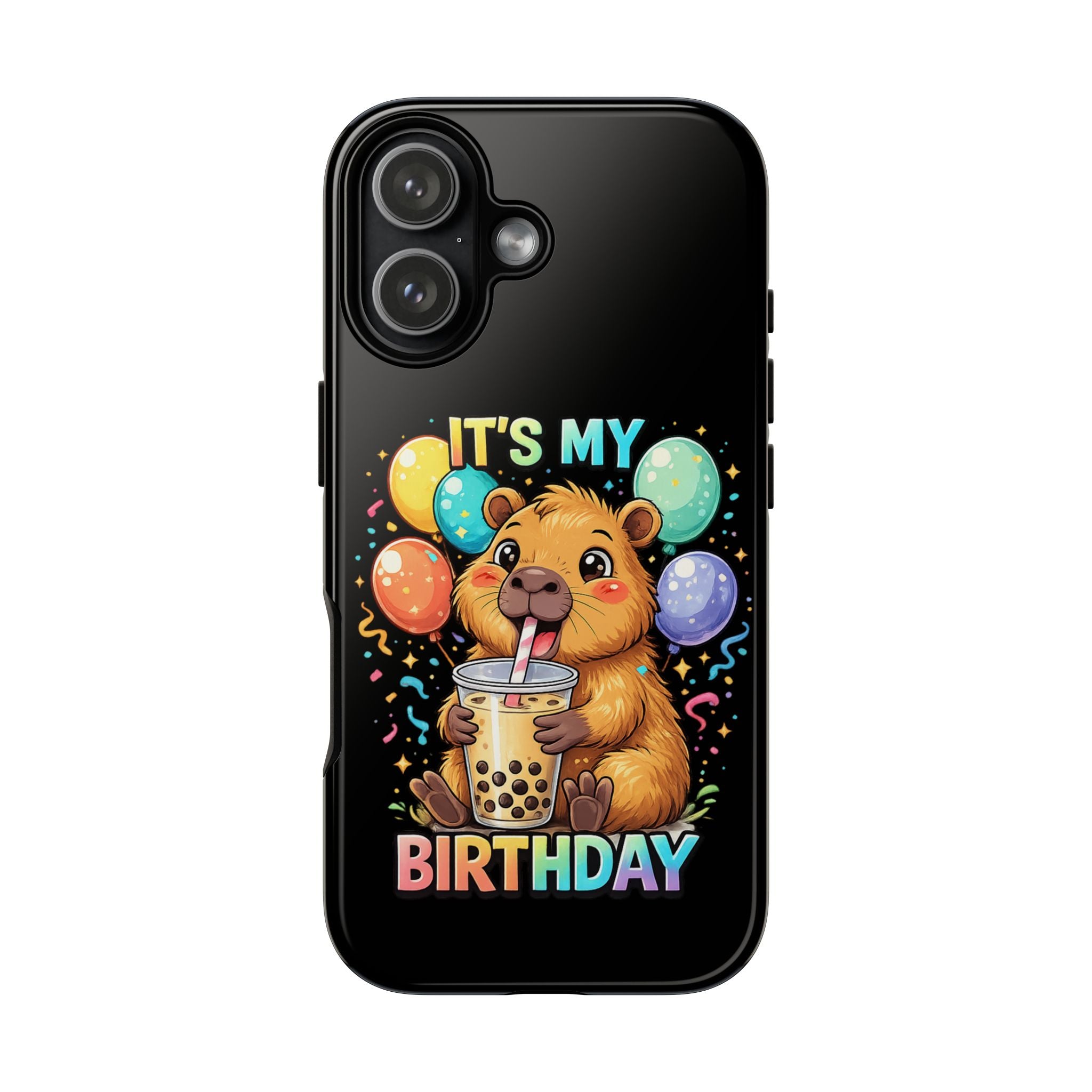 It is My Birthday Guinea Pig Bubble Tea Phone Case | Cute Birthday Phone Cover
