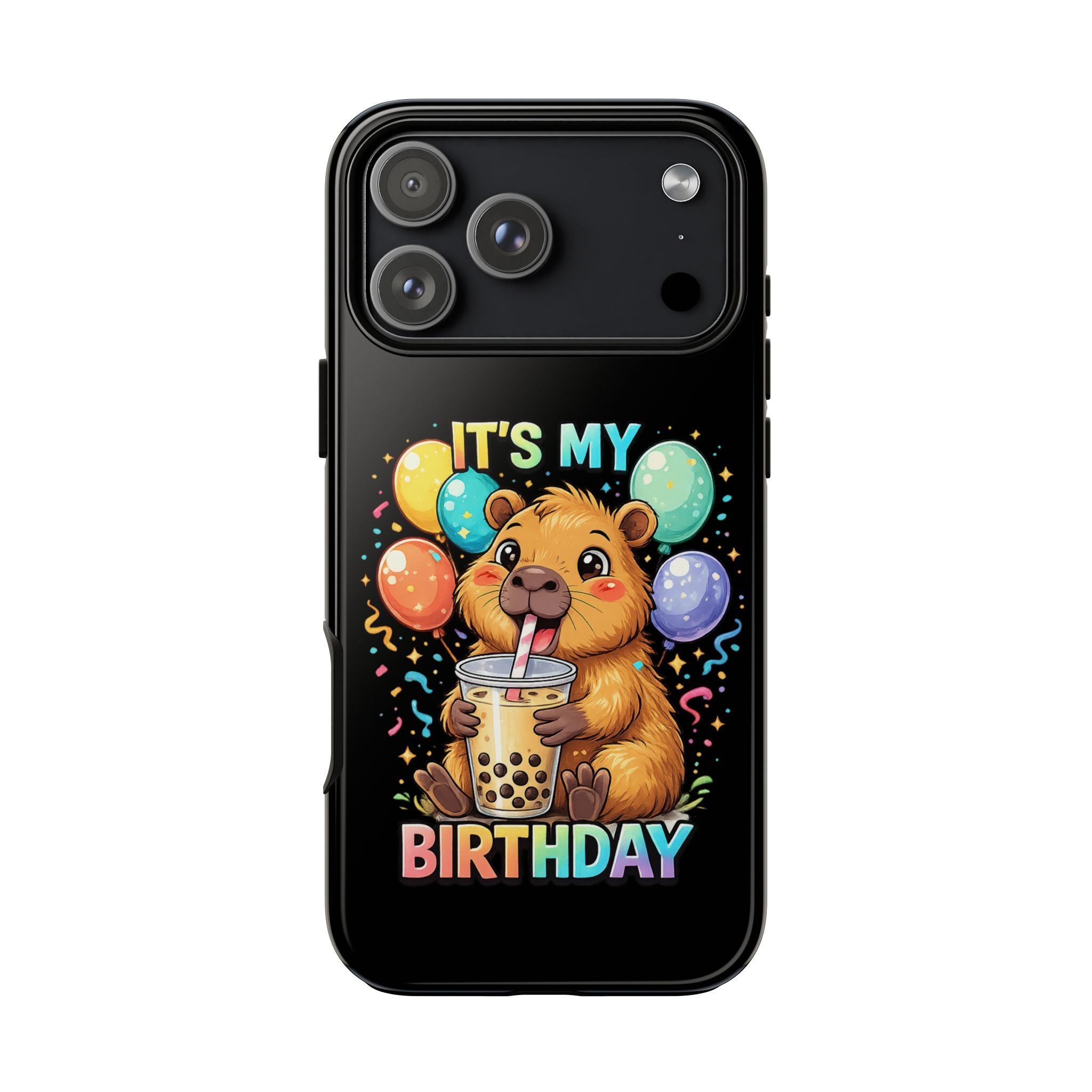 It is My Birthday Guinea Pig Bubble Tea Phone Case | Cute Birthday Phone Cover