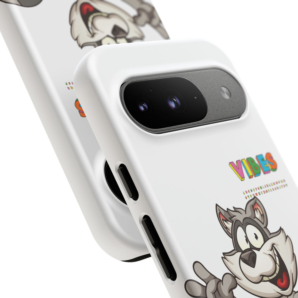 Smiling Raccoon VIBES Phone Case | Slim Dual-Layer Protective Case