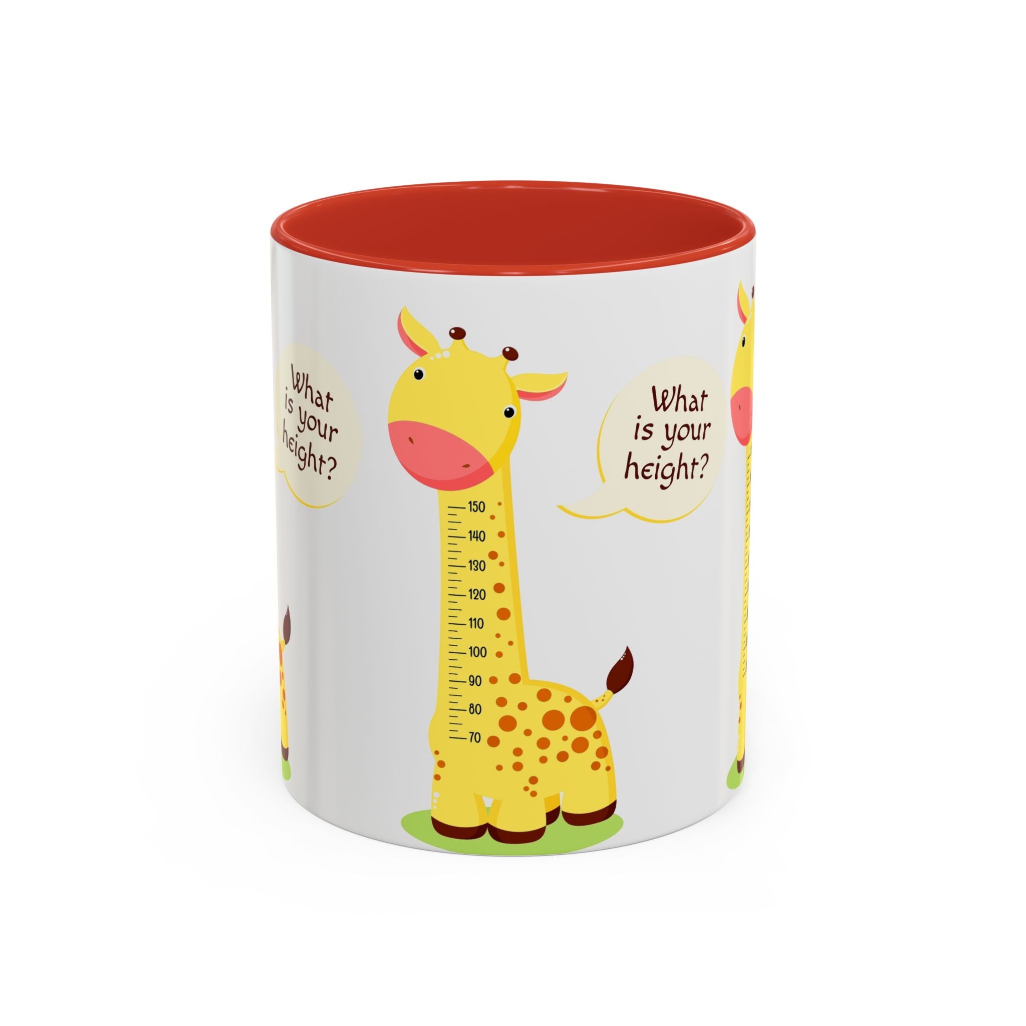 Giraffe Growth Chart Mug Accent Coffee Mug | Kids Height Ruler, Nursery Cup