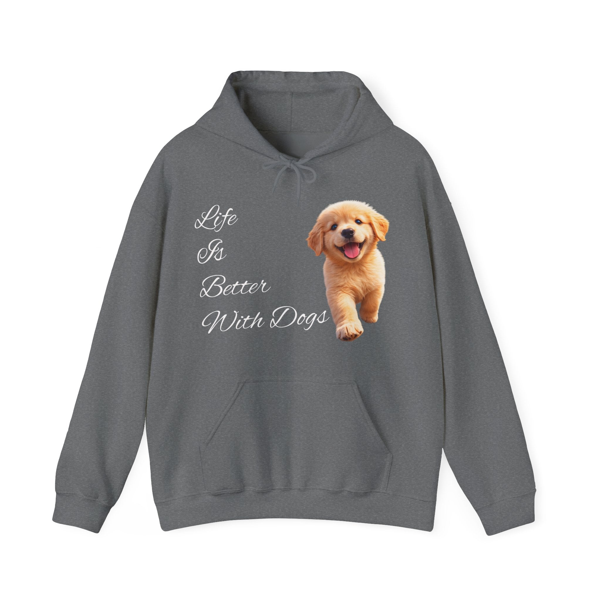 Golden Retriever Cozy Hoodie — Puppy Love Script Sweatshirt