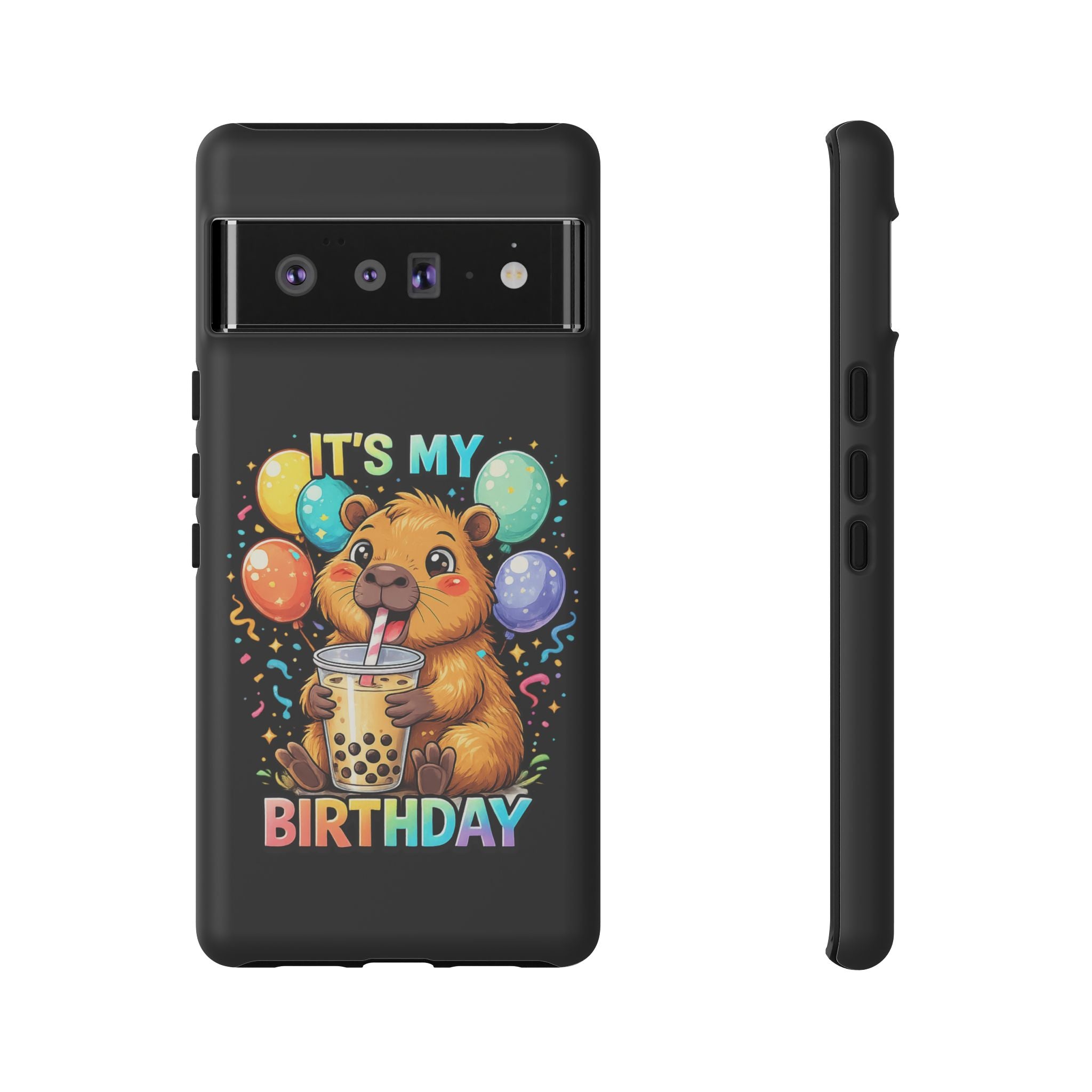 It is My Birthday Guinea Pig Bubble Tea Phone Case | Cute Birthday Phone Cover