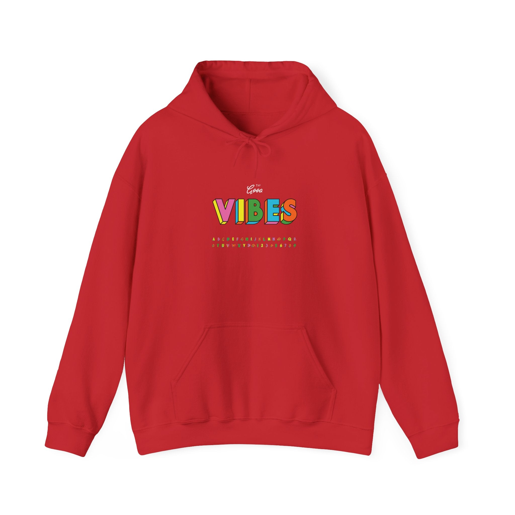 VIBES Graphic with Cartoon Raccoon Hoodie | Retro Cozy Sweatshirt