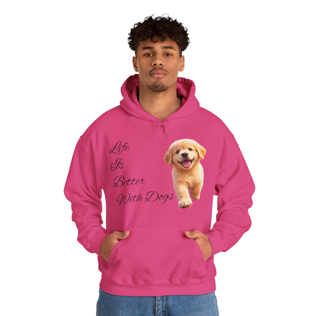 Golden Retriever Cozy Hoodie — Puppy Love Script Sweatshirt
