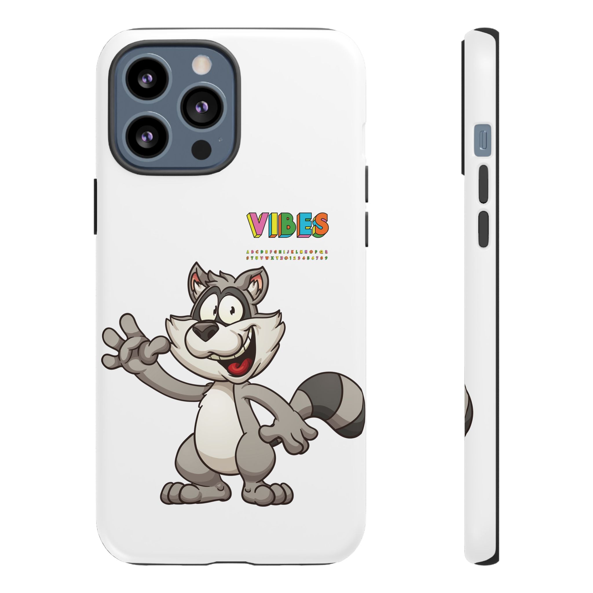 Smiling Raccoon VIBES Phone Case | Slim Dual-Layer Protective Case