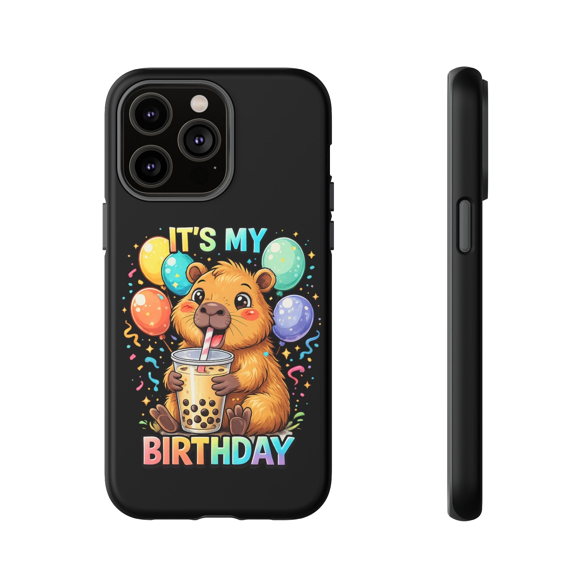 It is My Birthday Guinea Pig Bubble Tea Phone Case | Cute Birthday Phone Cover