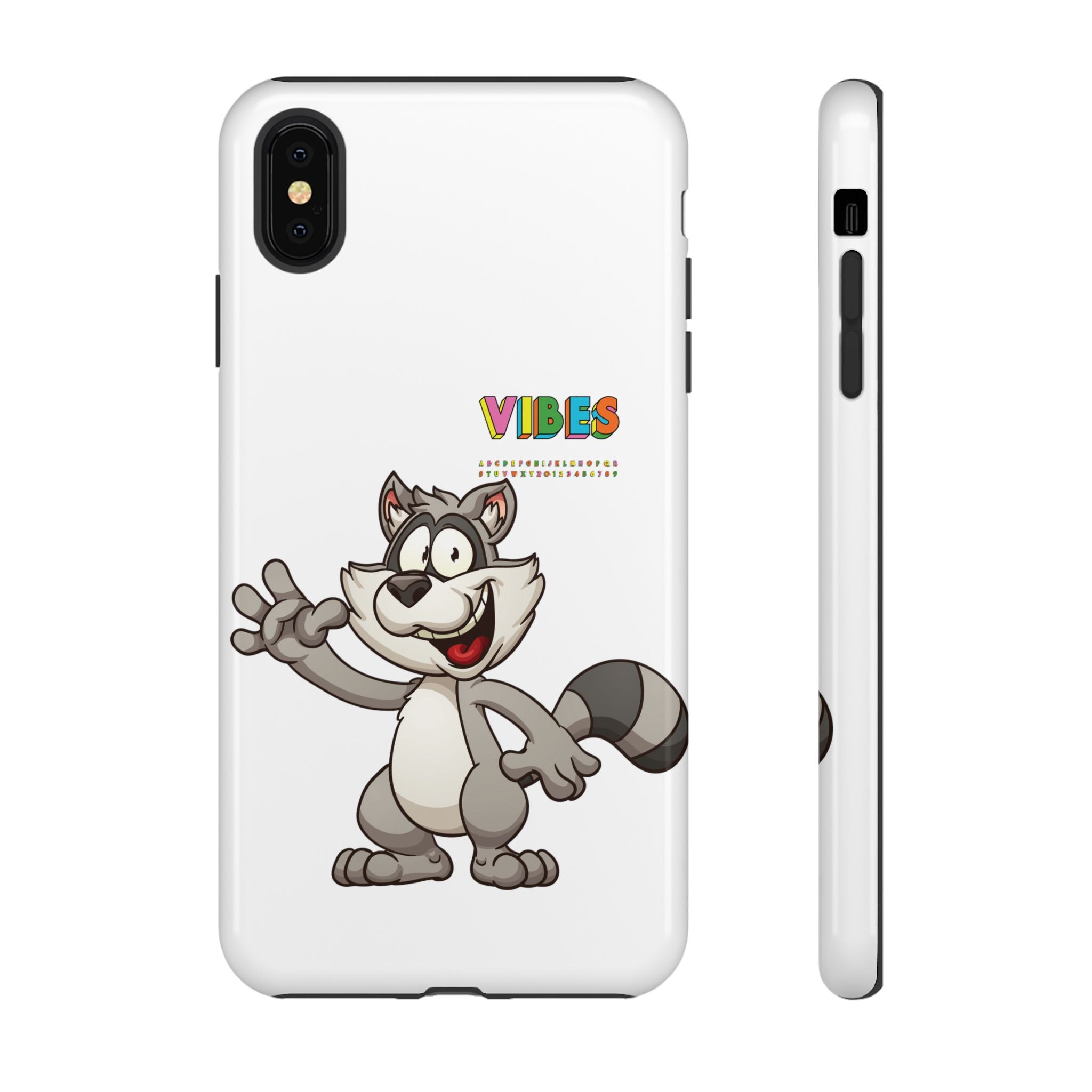 Smiling Raccoon VIBES Phone Case | Slim Dual-Layer Protective Case