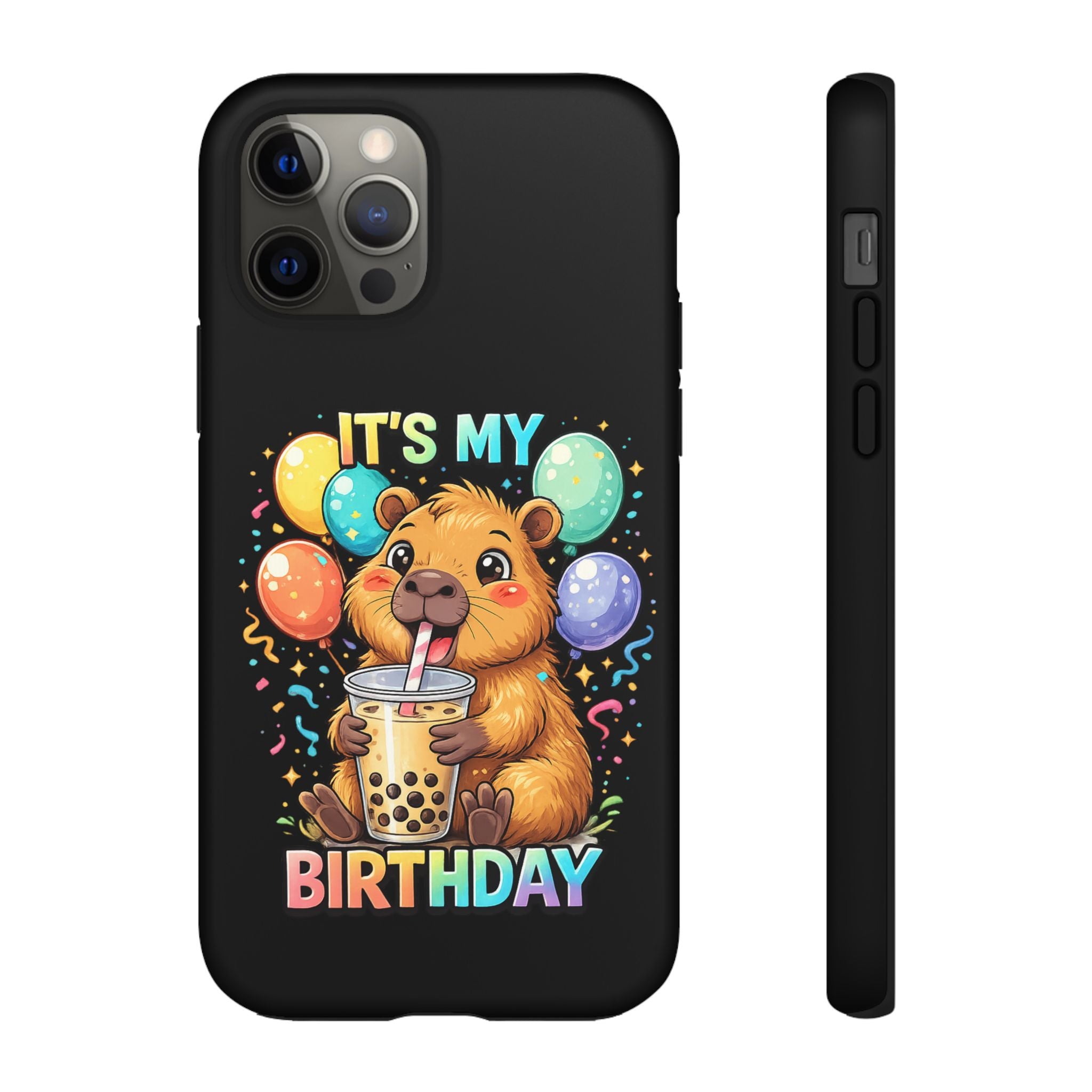 It is My Birthday Guinea Pig Bubble Tea Phone Case | Cute Birthday Phone Cover