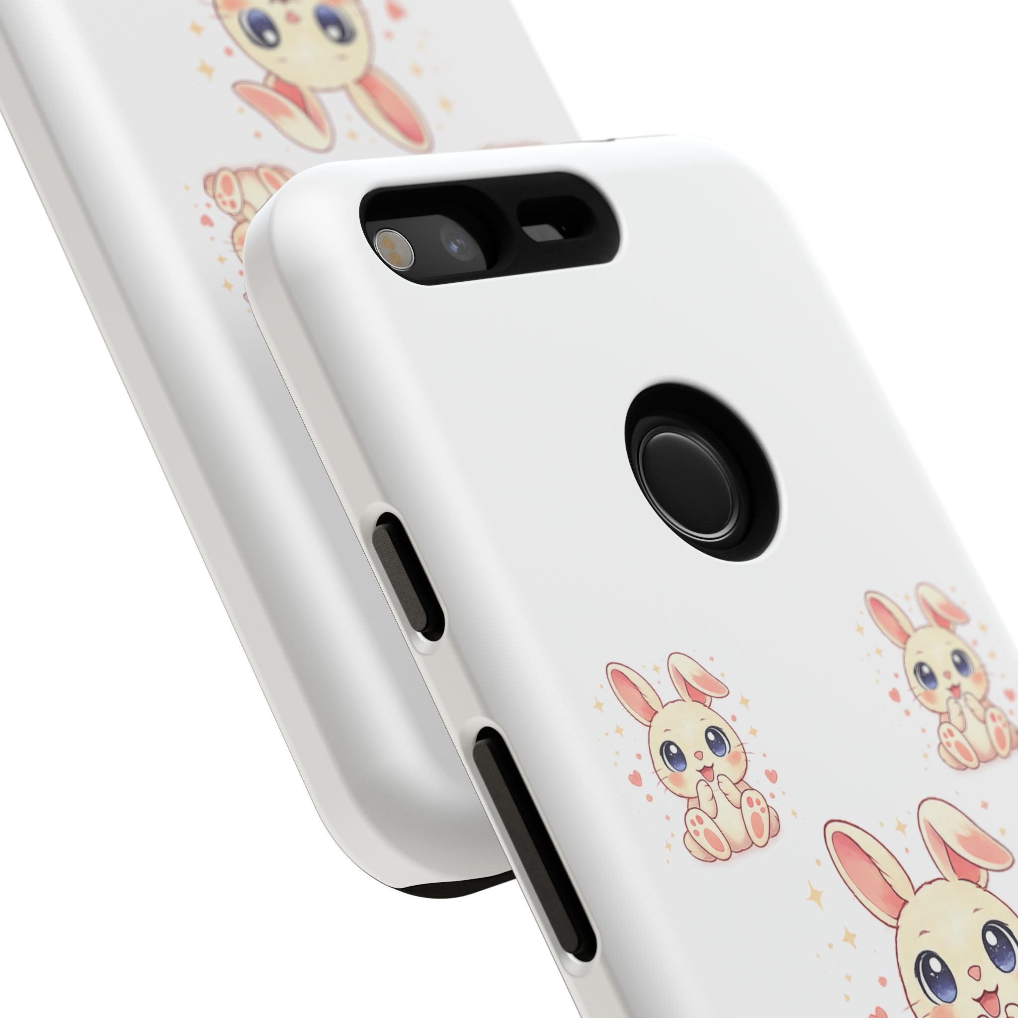 Cute Bunny Nursery Birth Announcement Phone Case | Personalized Name, Date & Time