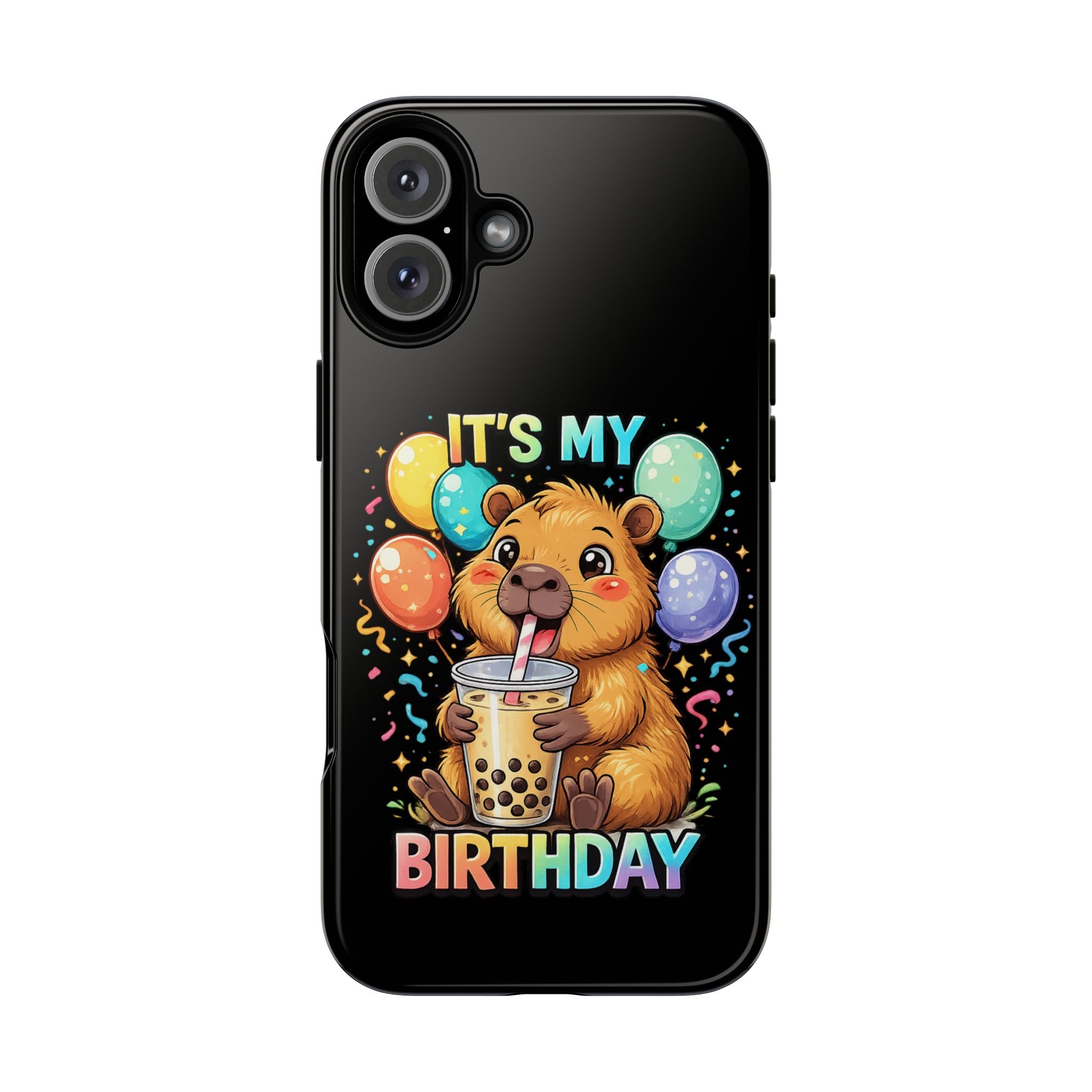 It is My Birthday Guinea Pig Bubble Tea Phone Case | Cute Birthday Phone Cover