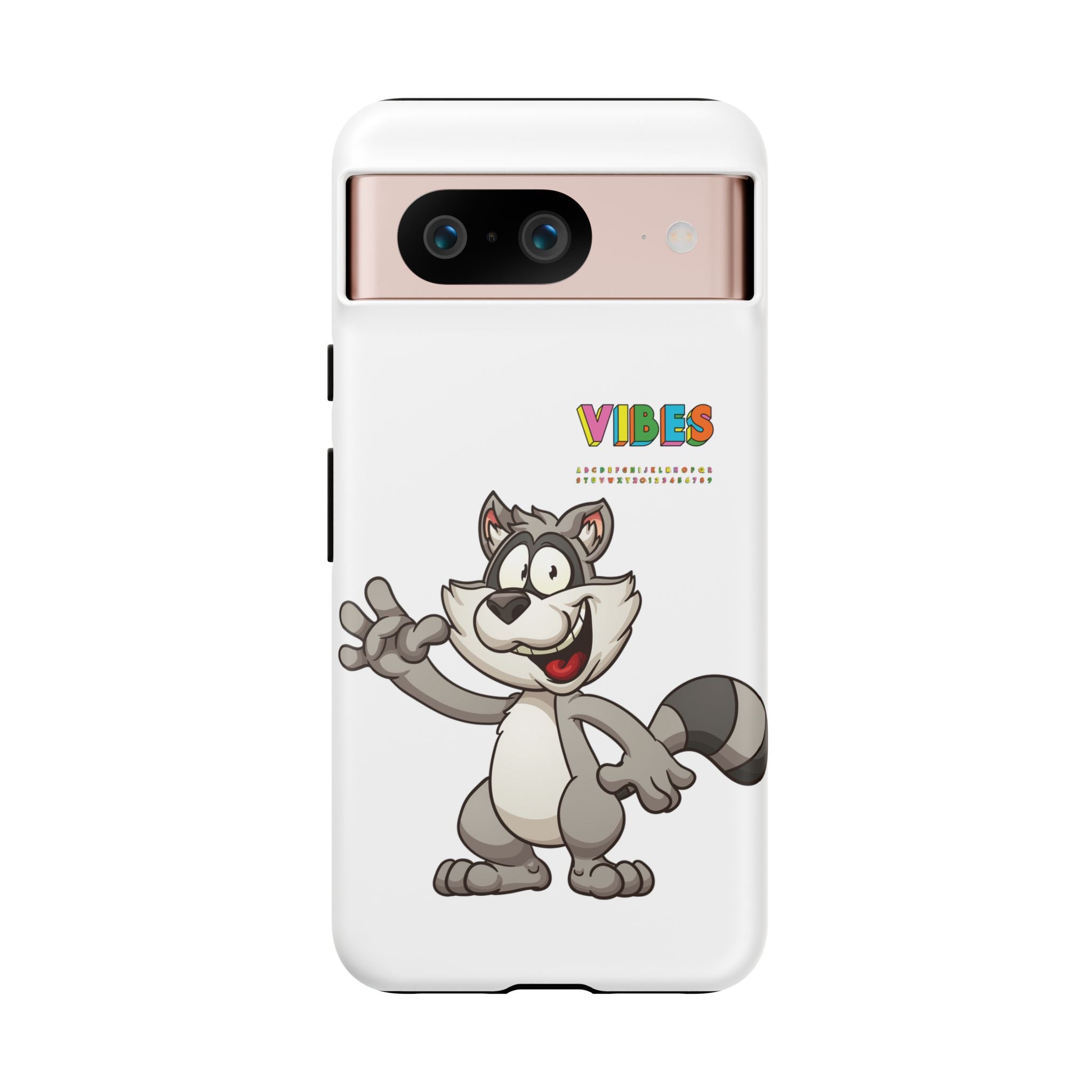 Smiling Raccoon VIBES Phone Case | Slim Dual-Layer Protective Case