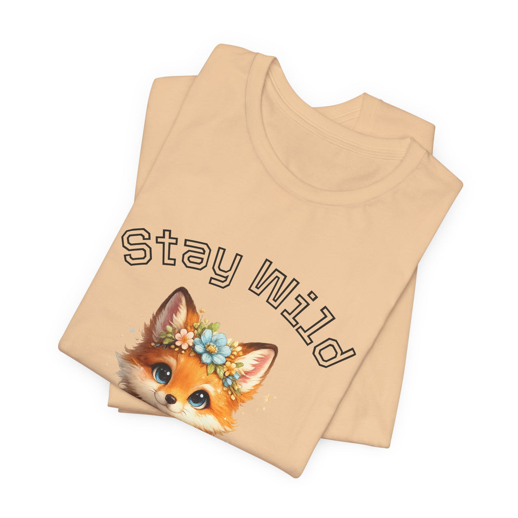 Cute Fox Illustration Stay Wild Stay Clever Tee | Cute Animal T-Shirt