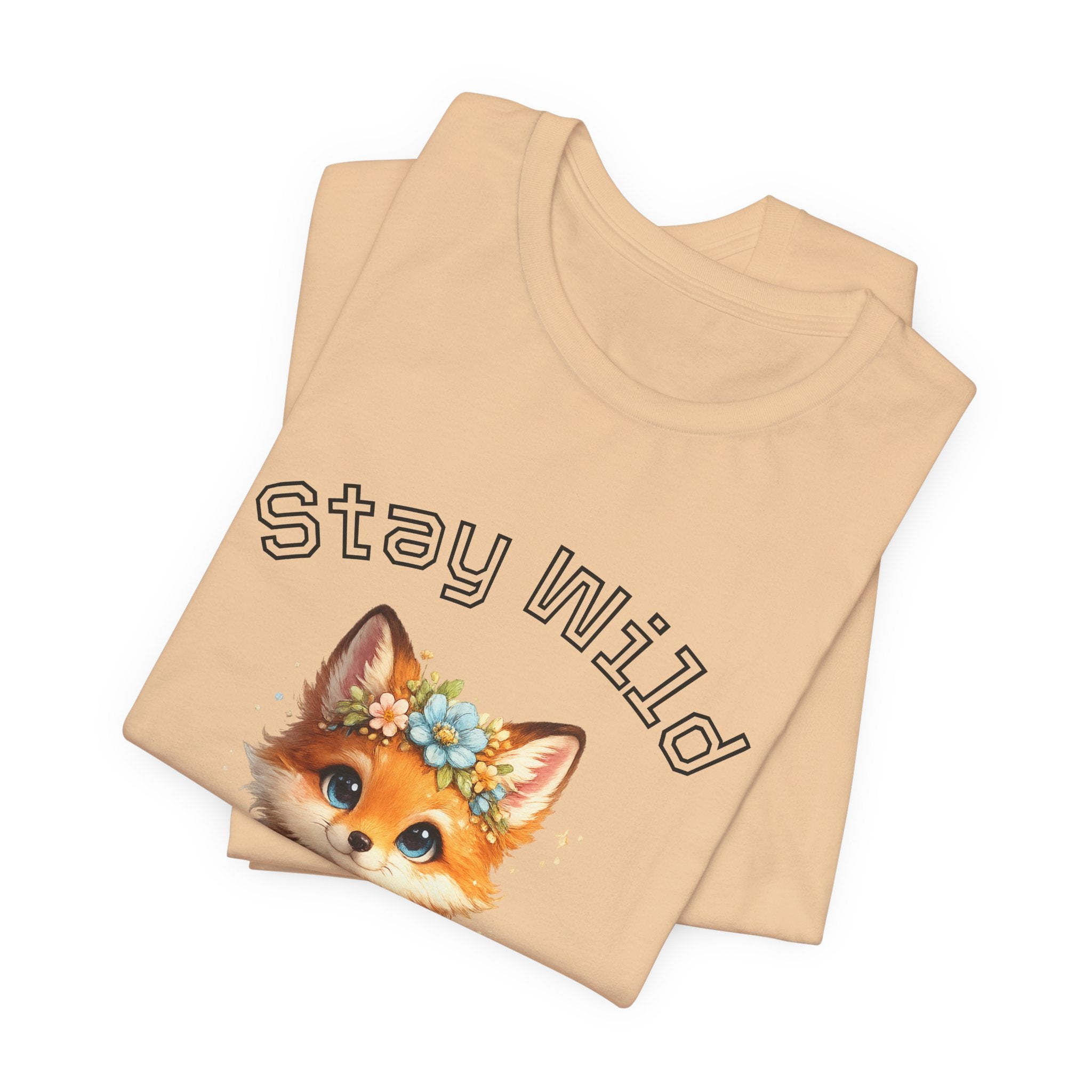 Cute Fox Illustration Stay Wild Stay Clever Tee | Cute Animal T-Shirt